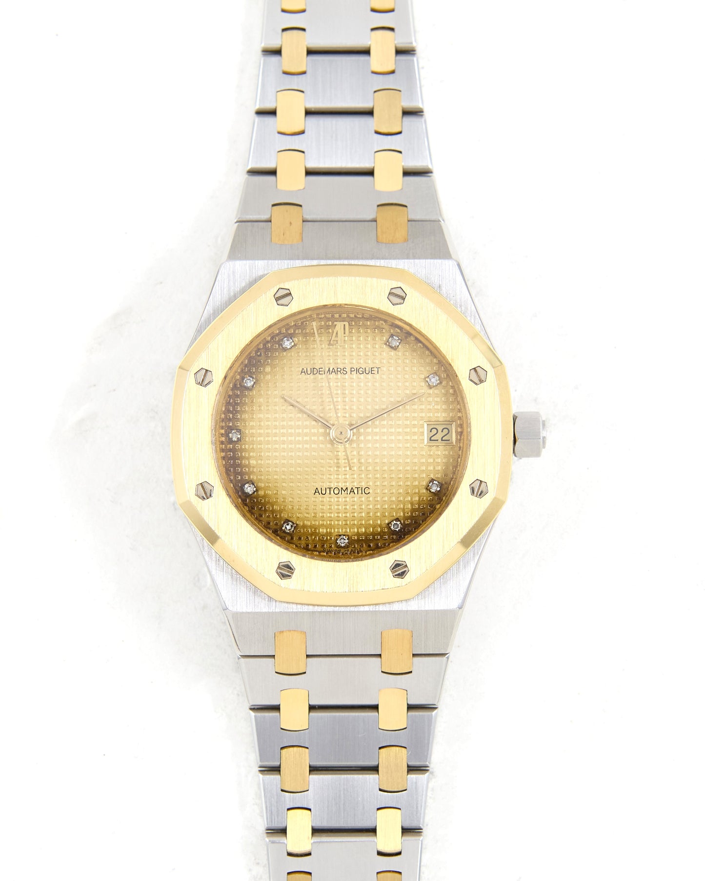 Audemars Piguet Royal Oak 14790SA "Smoked Tropical Dial" in Steel and Gold Case with Papers