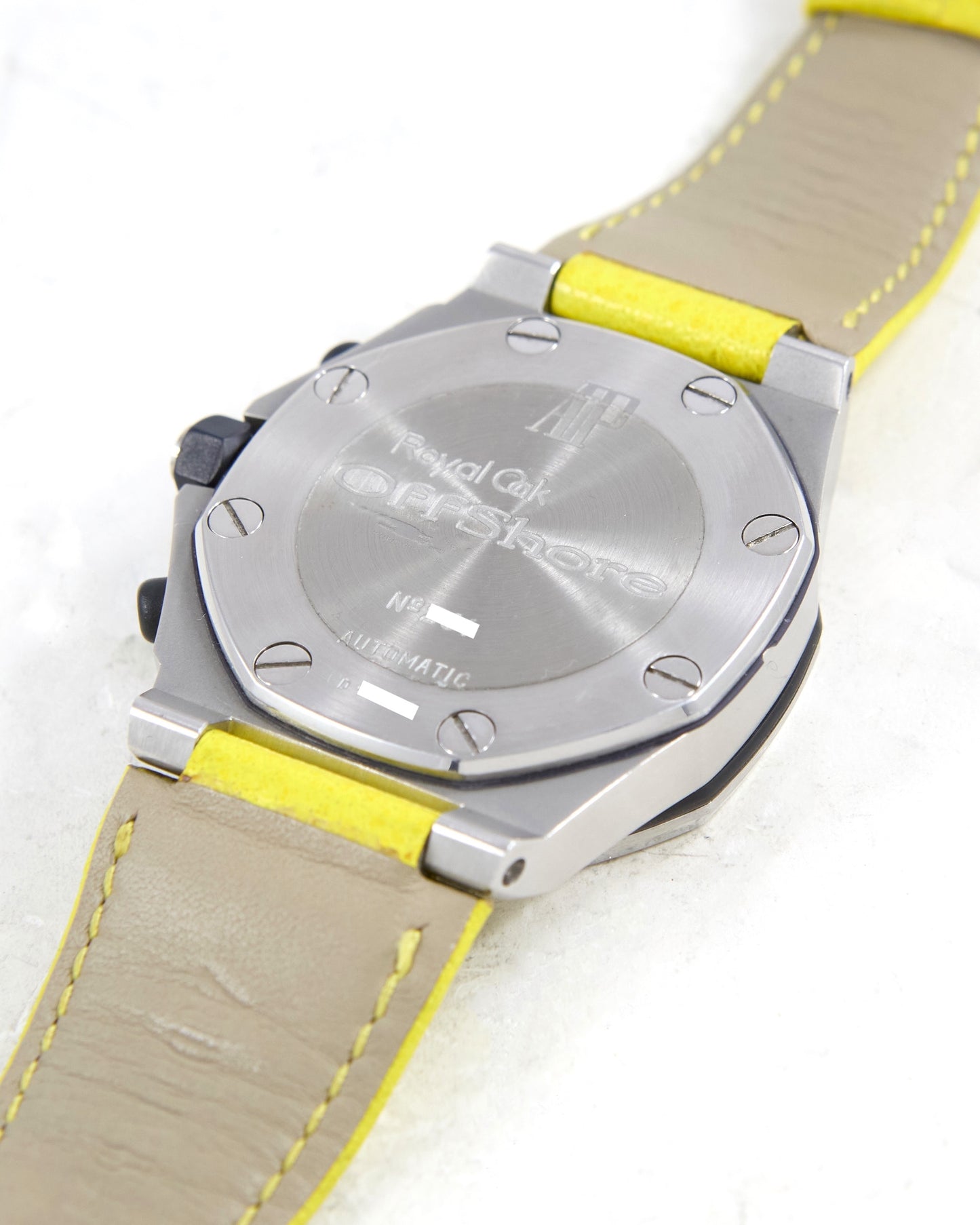 Audemars Piguet Royal Oak Offshore Chronograph 25770ST with Yellow Dial and Strap