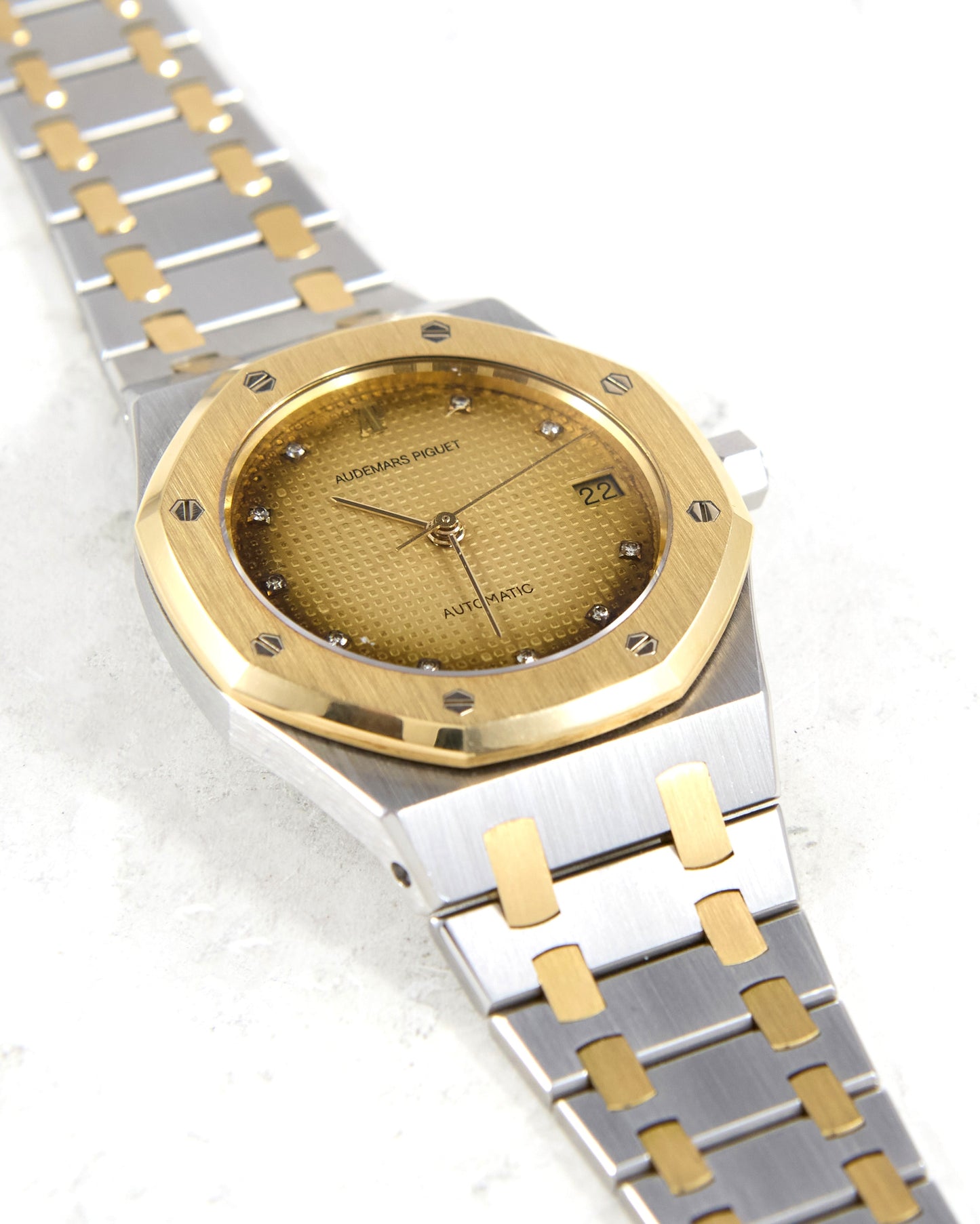 Audemars Piguet Royal Oak 14790SA "Smoked Tropical Dial" in Steel and Gold Case with Papers