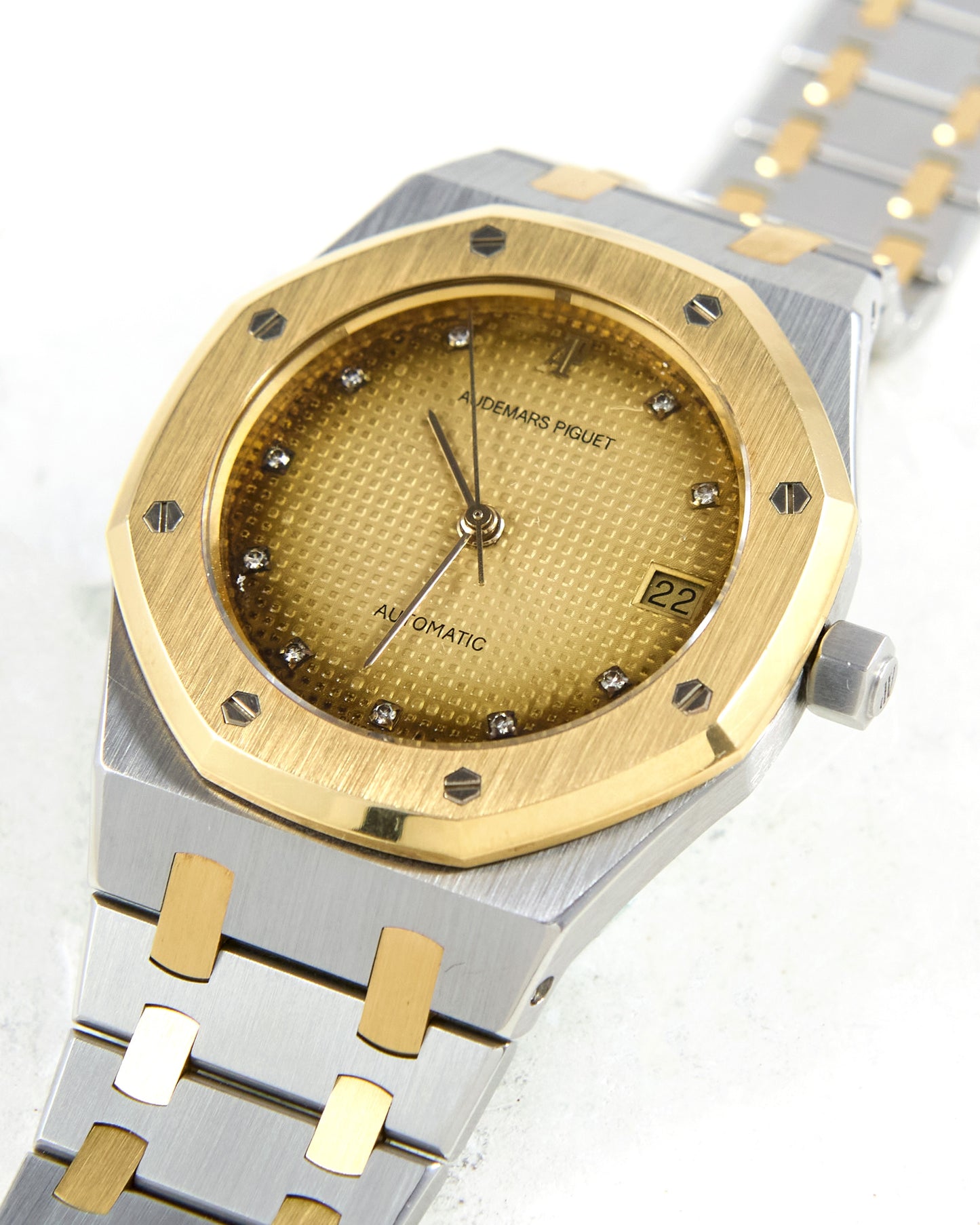 Audemars Piguet Royal Oak 14790SA "Smoked Tropical Dial" in Steel and Gold Case with Papers