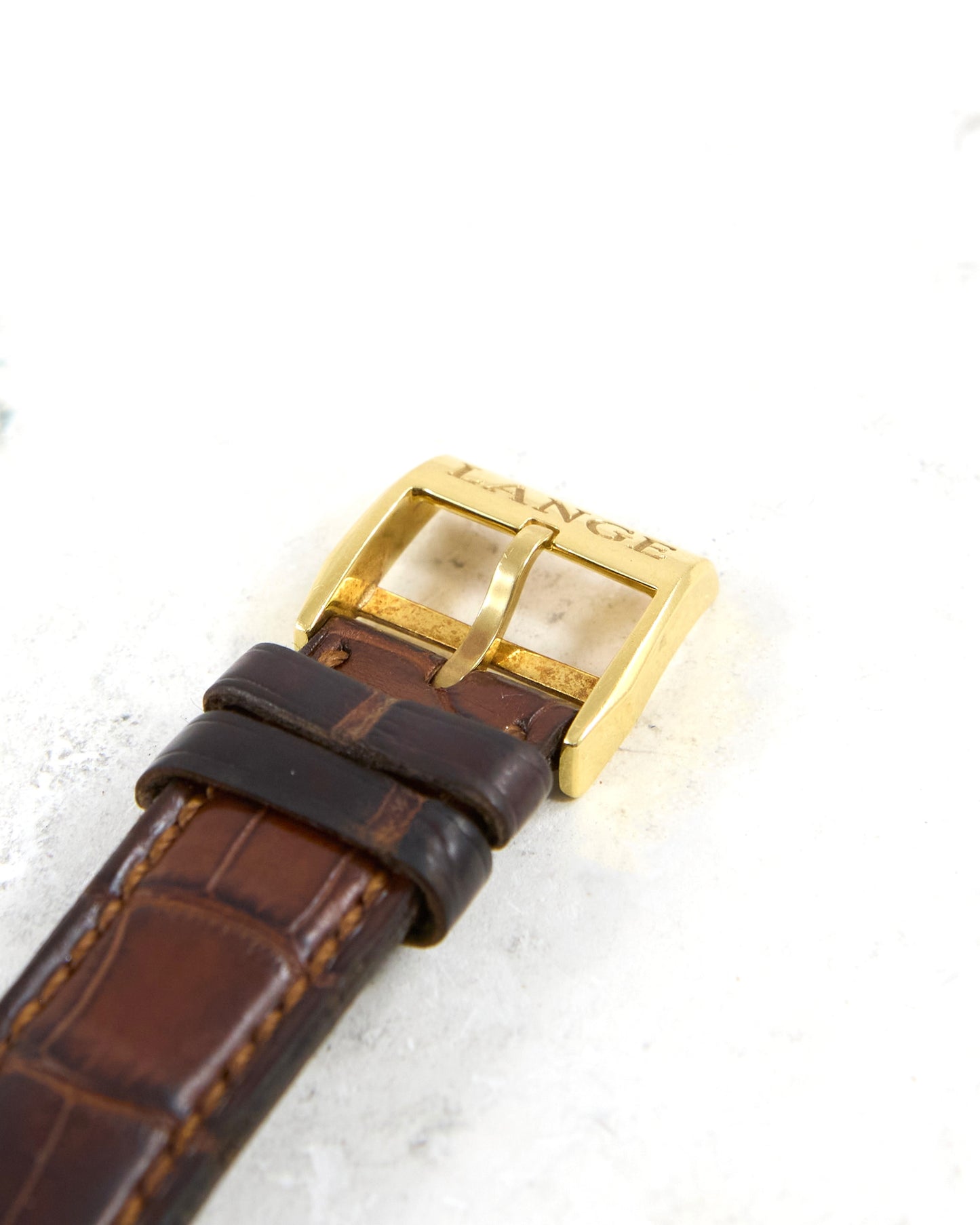 A Lange & Sohne Arkade 103.021 in Yellow Gold Case on Leather Strap and Buckle