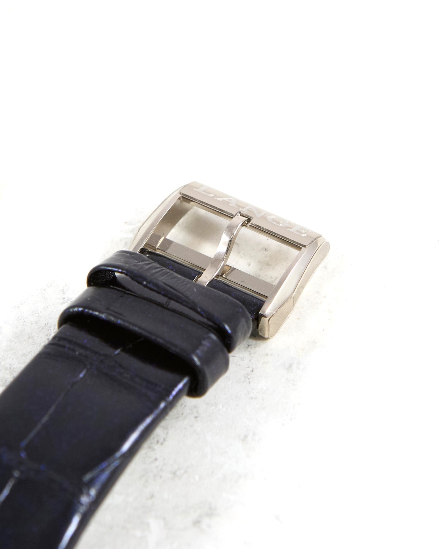 A Lange & Sohne Little Lange 1 Moonphase Blue "Star Dial" in White Gold with Box and Papers