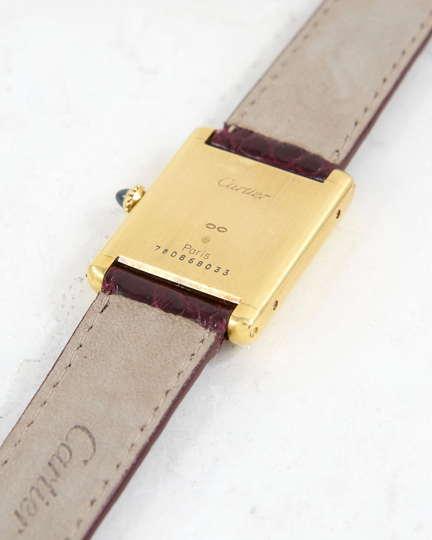 Cartier Tank Louis Paris Dial on Leather Strap and Buckle