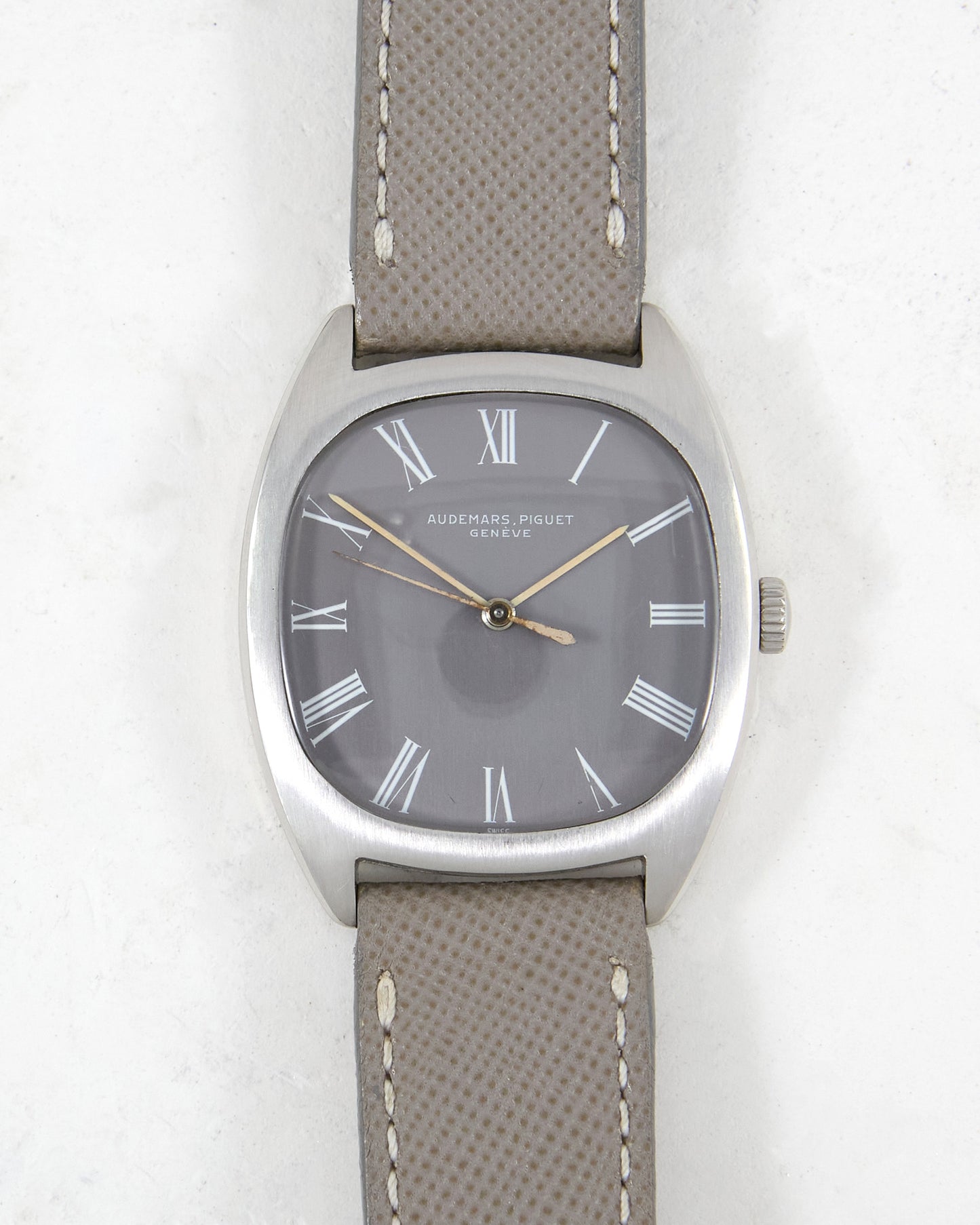 Audemars Piguet Tonneau 5369 Manual in Steel Case on Leather Strap and Buckle