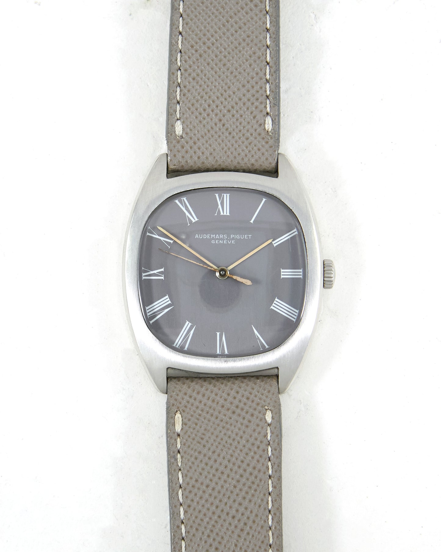 Audemars Piguet Tonneau 5369 Manual in Steel Case on Leather Strap and Buckle