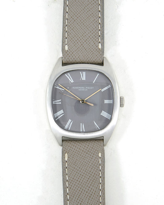 Audemars Piguet Tonneau 5369 Manual in Steel Case on Leather Strap and Buckle