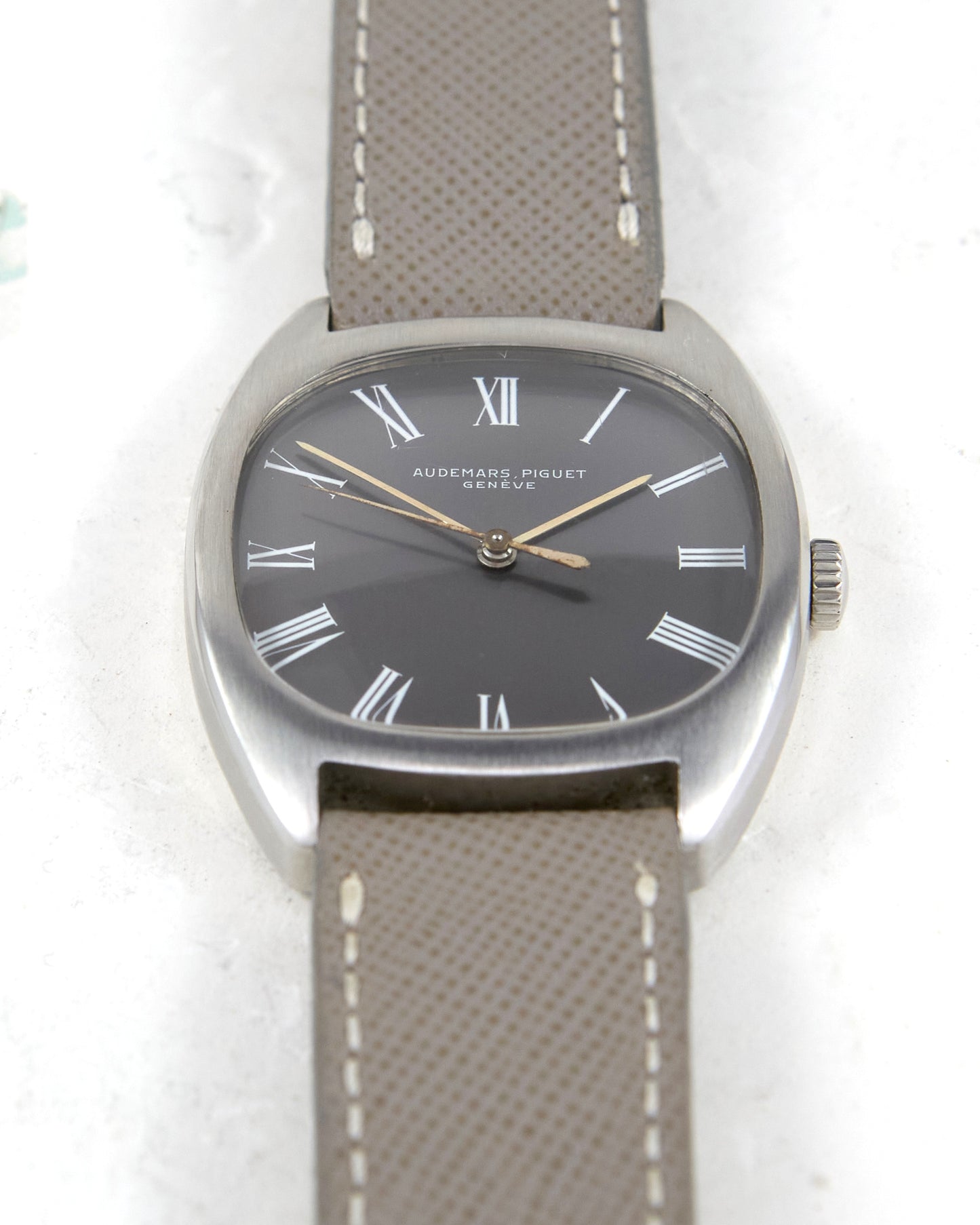 Audemars Piguet Tonneau 5369 Manual in Steel Case on Leather Strap and Buckle