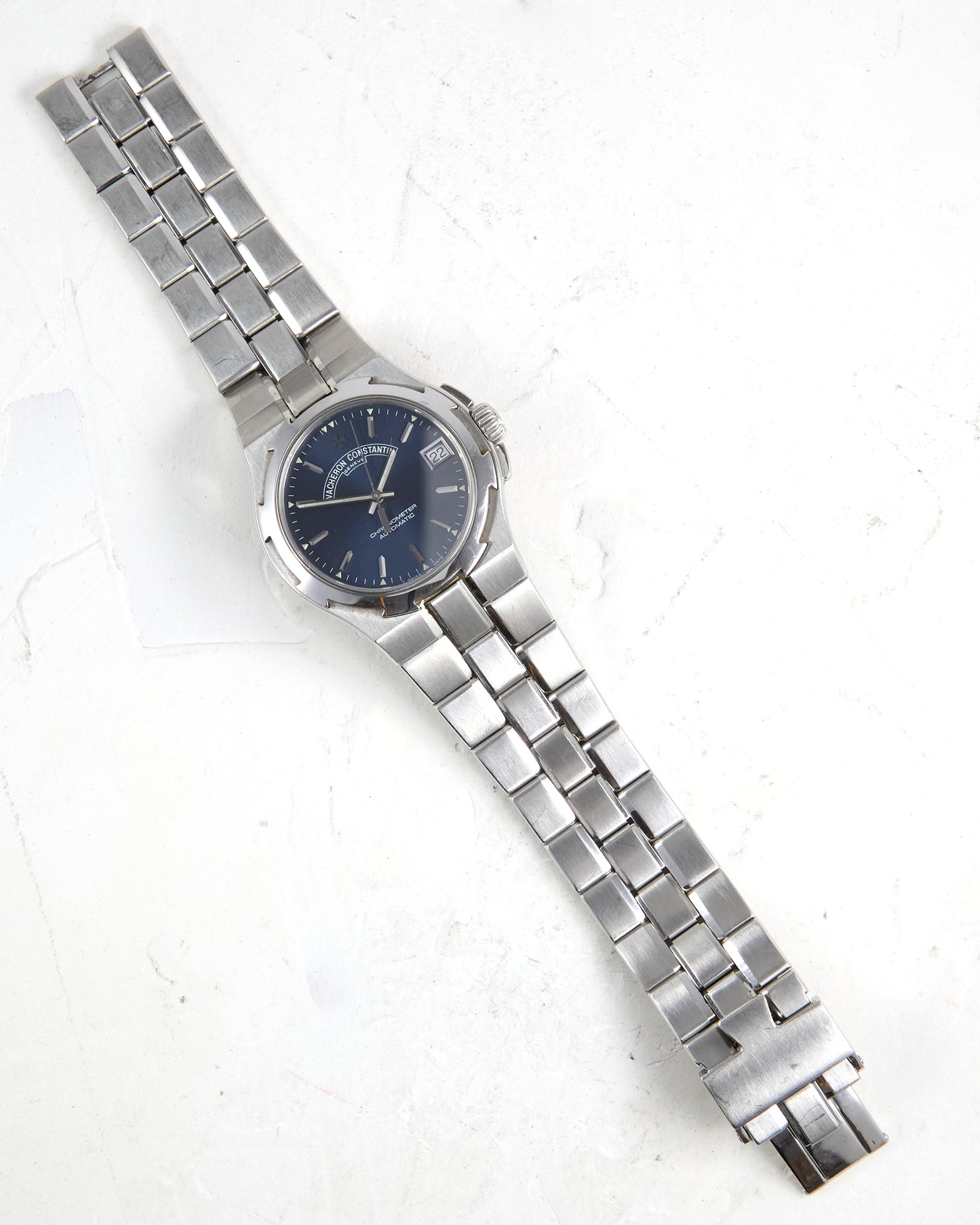 Vacheron Constantin Overseas 42050 Blue Dial in Steel Case and Bracelet with Box and Papers
