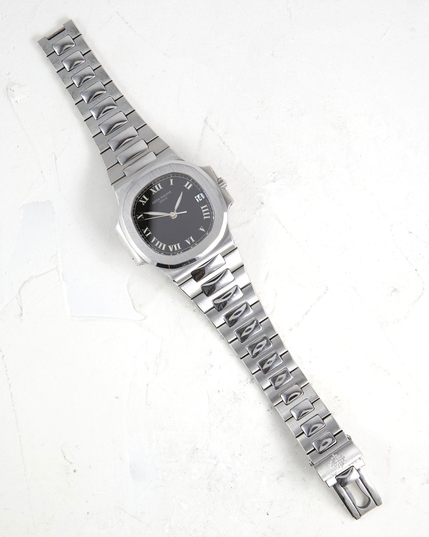 Patek Philippe Nautilus 3800 Black Roman Dial with Box & Papers