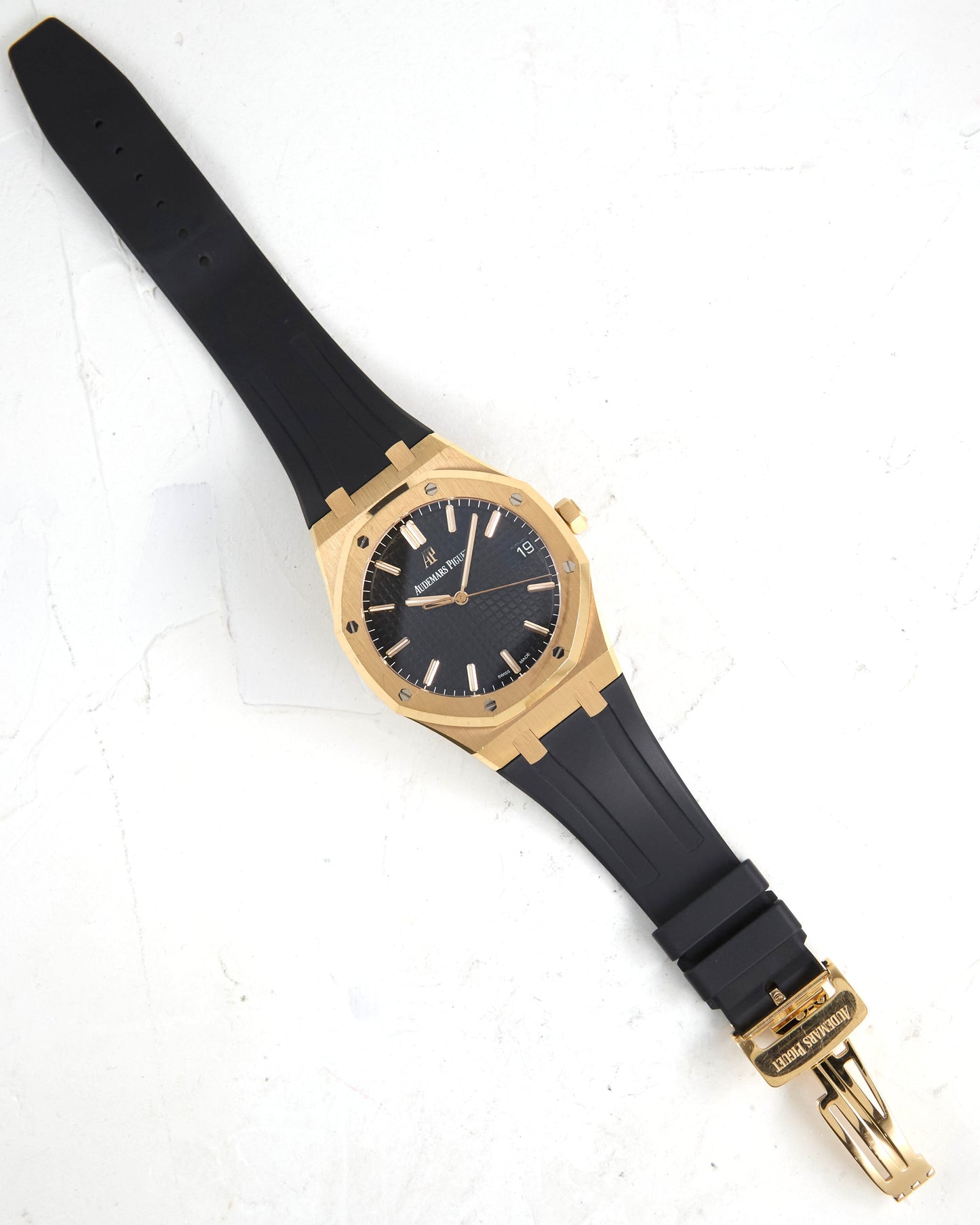 Audemars Piguet Royal Oak 15500OR in Rose Gold Case and Rubber Strap with Box & Papers