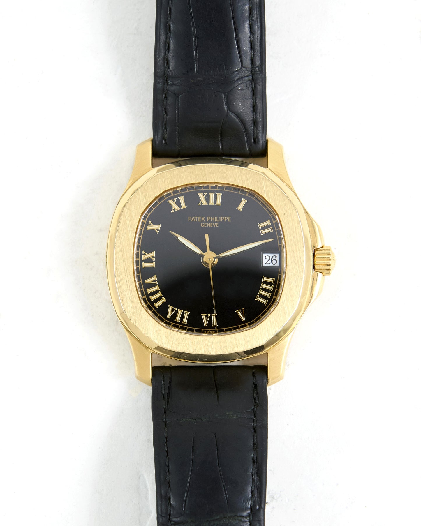 Patek Philippe Aquanaut 5060SJ in Yellow Gold on Leather Strap and Deployant Buckle