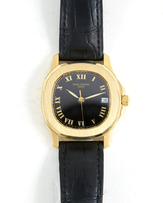 Patek Philippe Aquanaut 5060SJ in Yellow Gold on Leather Strap and Deployant Buckle