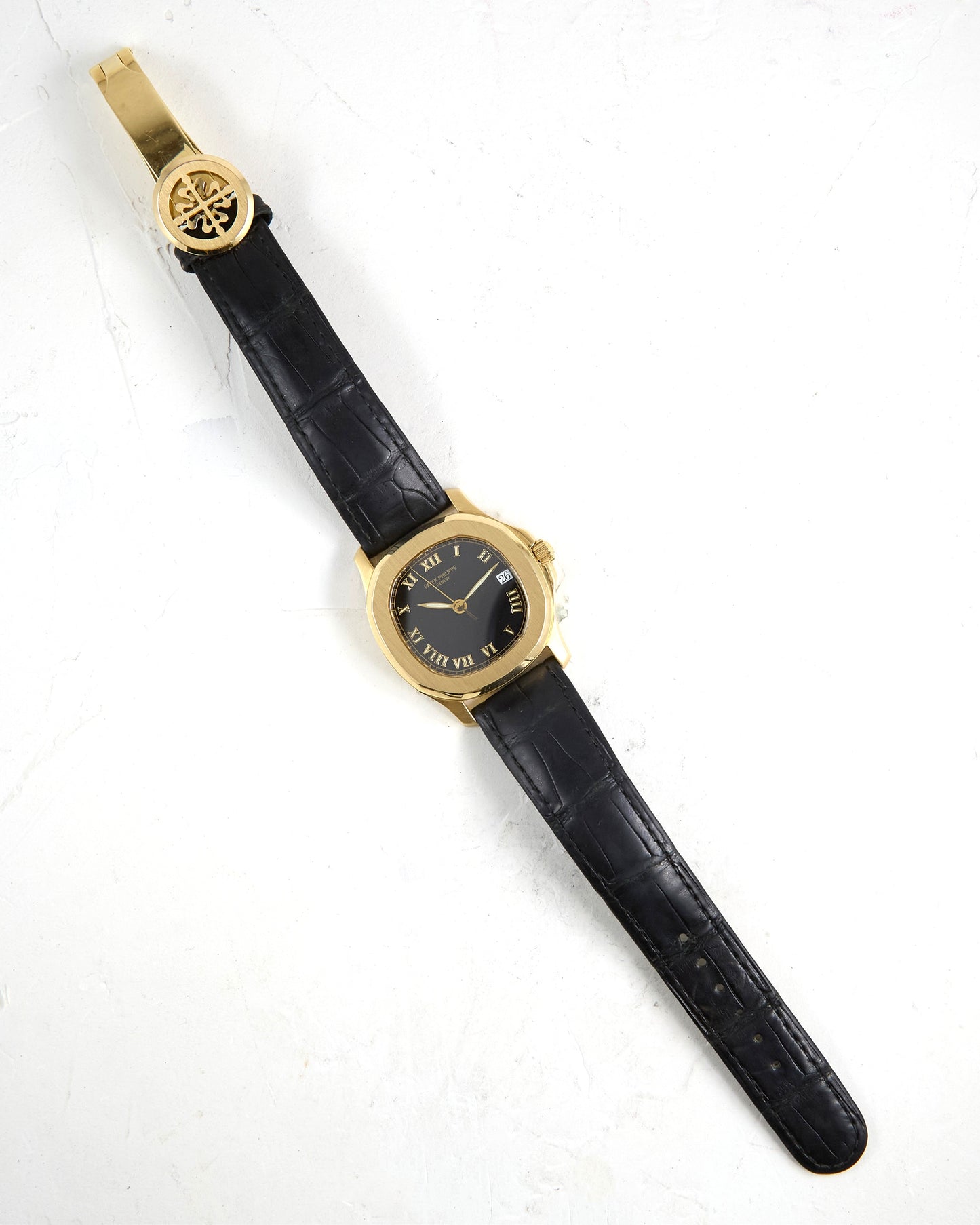 Patek Philippe Aquanaut 5060SJ in Yellow Gold on Leather Strap and Deployant Buckle