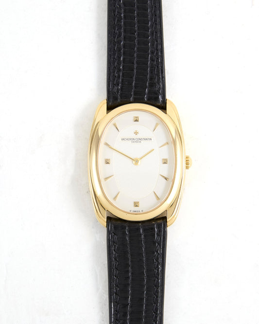 Vacheron Constantin Historiques Oval in Yellow Gold Case with Signed Strap and Buckle