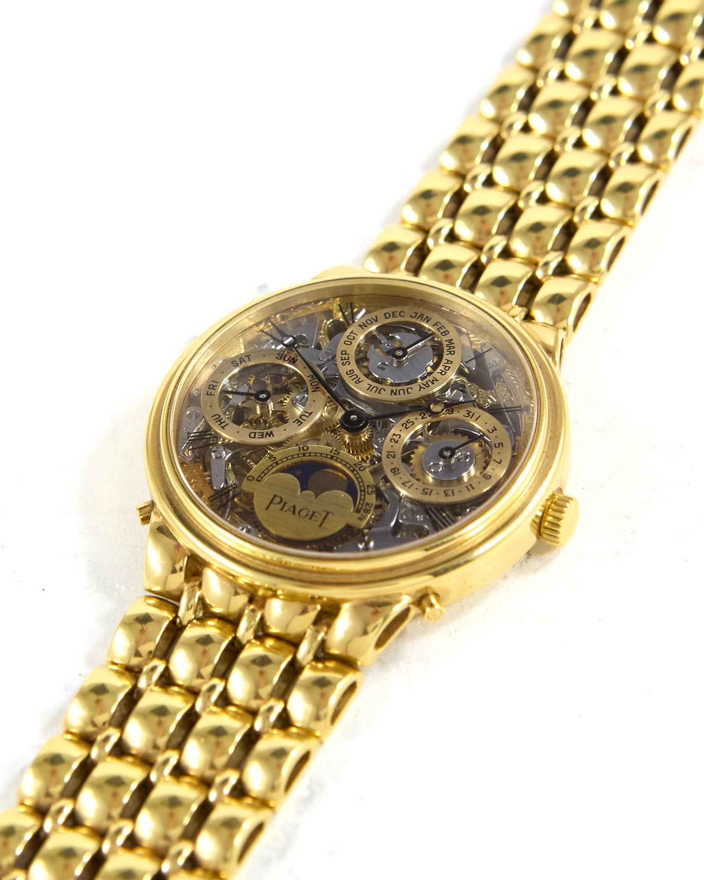 Piaget Openworked Perpetual Calendar Automatic in Yellow Gold Case and Bracelet