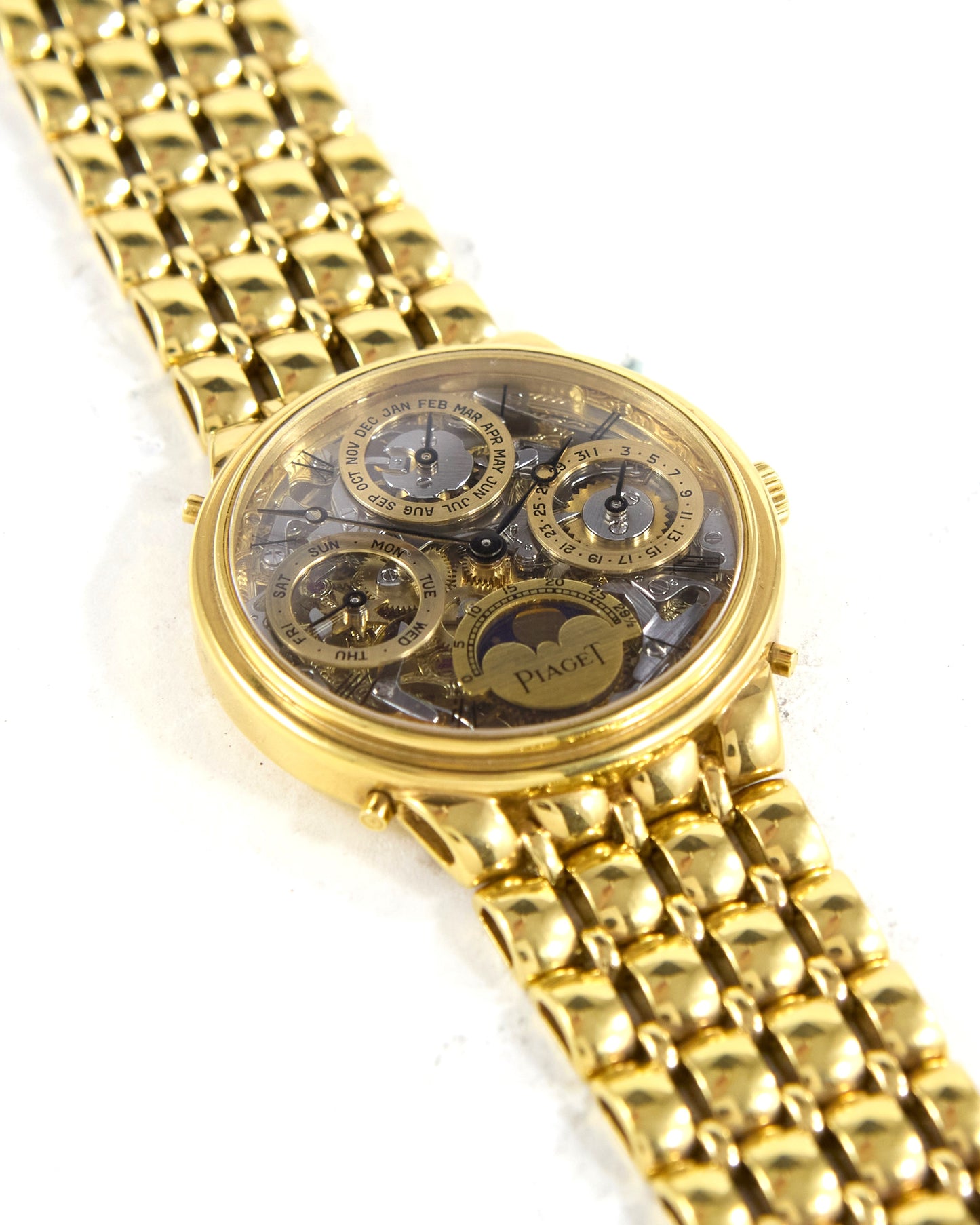 Piaget Openworked Perpetual Calendar Automatic in Yellow Gold Case and Bracelet