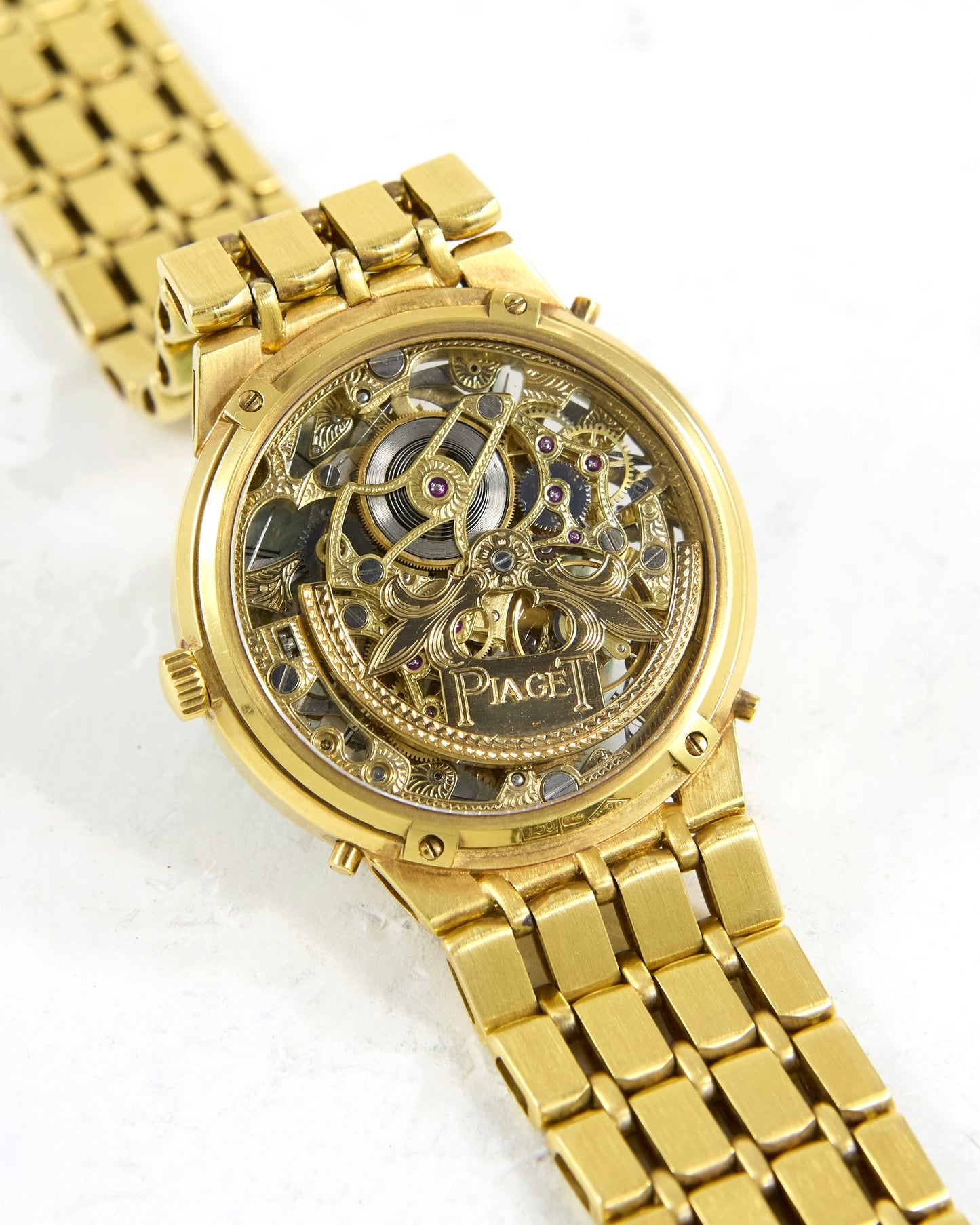 Piaget Openworked Perpetual Calendar Automatic in Yellow Gold Case and Bracelet