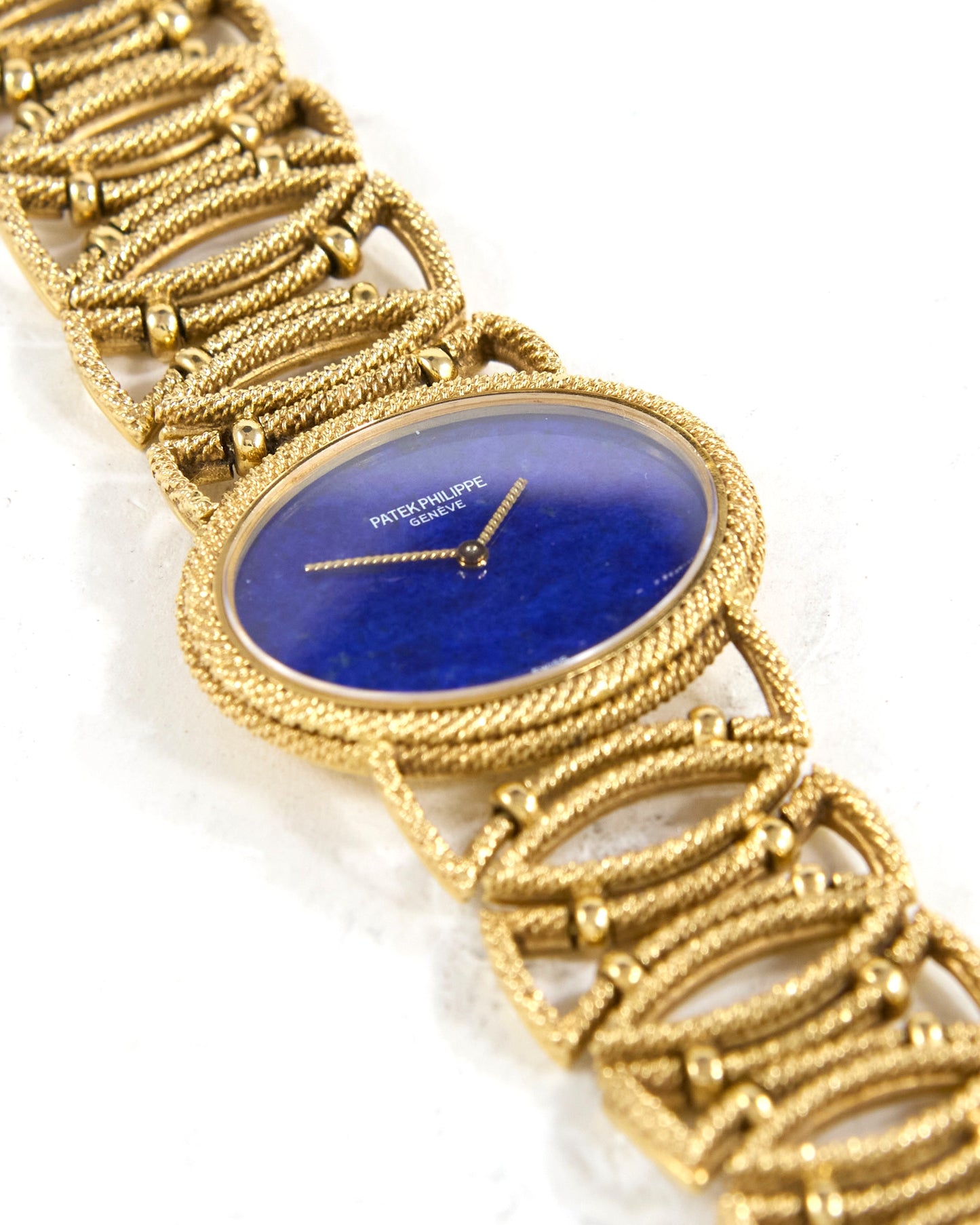 Patek Philippe Oval Lapis Lazuli 4290 in Yellow Gold Case and Bracelet