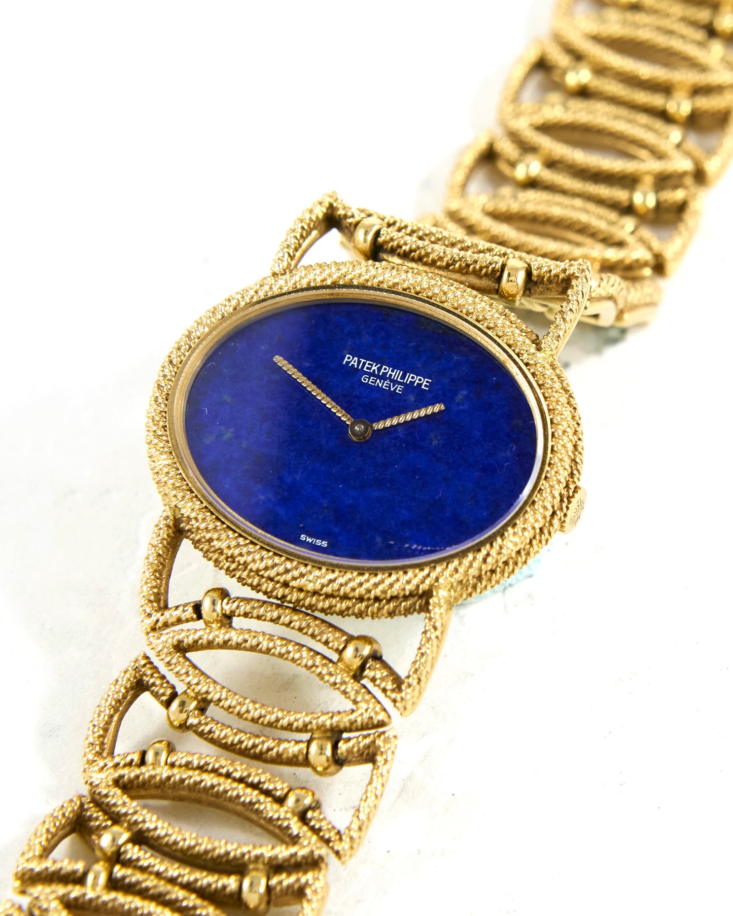 Patek Philippe Oval Lapis Lazuli 4290 in Yellow Gold Case and Bracelet