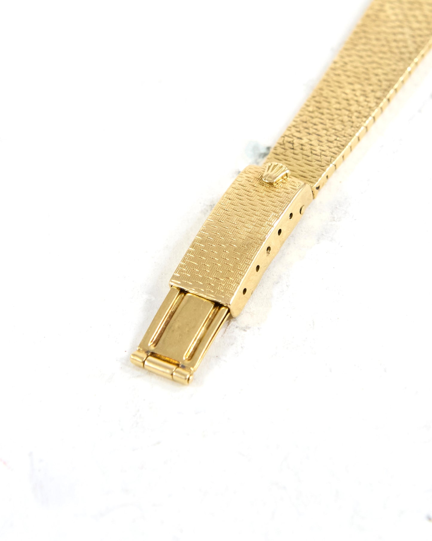 Rolex Ladies Datejust 6905 Tiger Eye Dial on Milanese Bracelet and Bezel