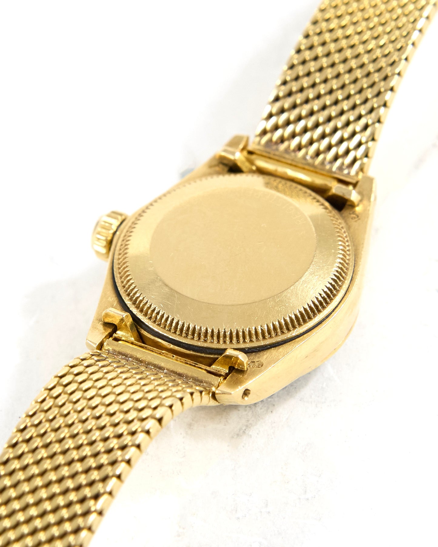 Rolex Ladies Datejust 6905 Tiger Eye Dial on Milanese Bracelet and Bezel