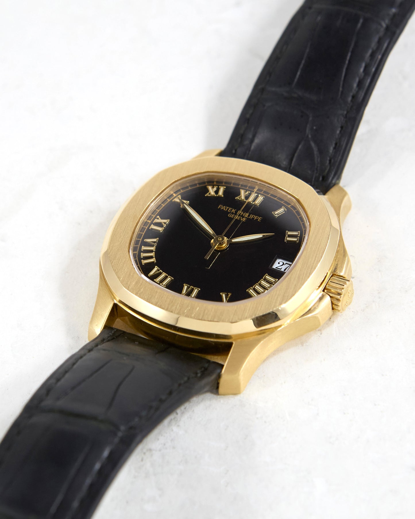 Patek Philippe Aquanaut 5060SJ in Yellow Gold on Leather Strap and Deployant Buckle