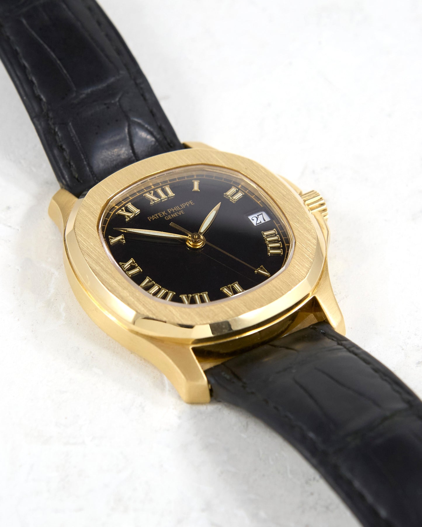 Patek Philippe Aquanaut 5060SJ in Yellow Gold on Leather Strap and Deployant Buckle