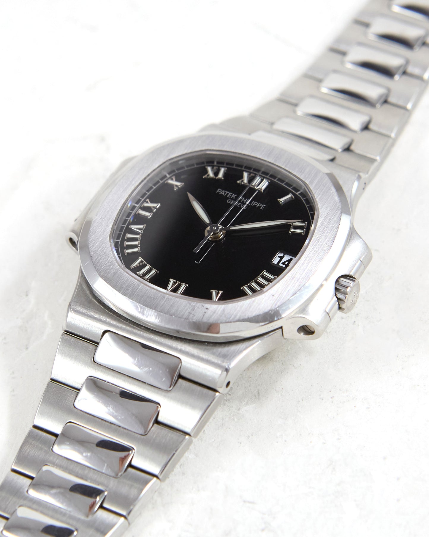 Patek Philippe Nautilus 3800 Black Roman Dial with Box & Papers