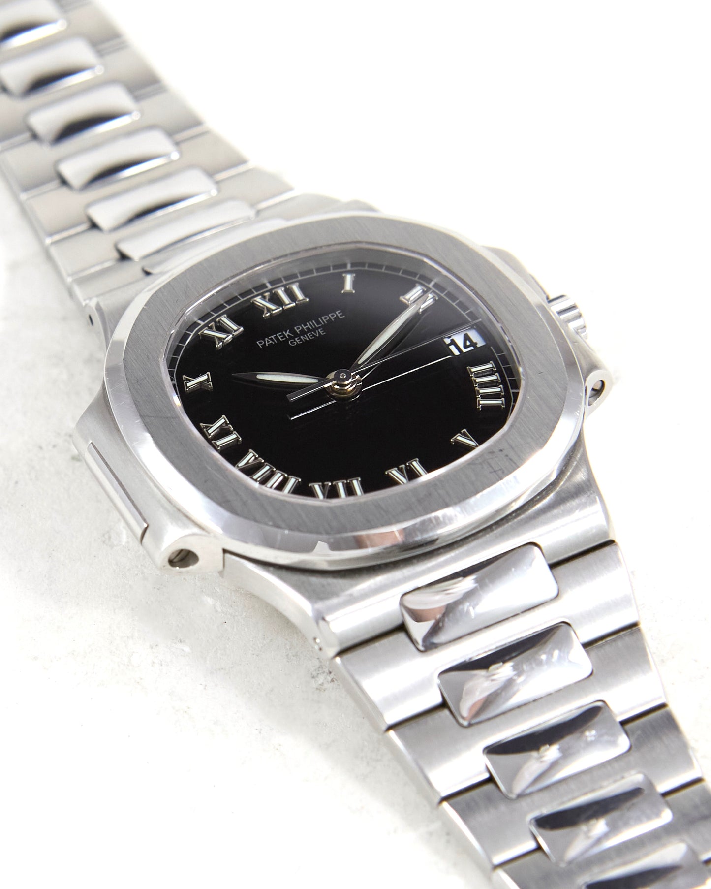 Patek Philippe Nautilus 3800 Black Roman Dial with Box & Papers