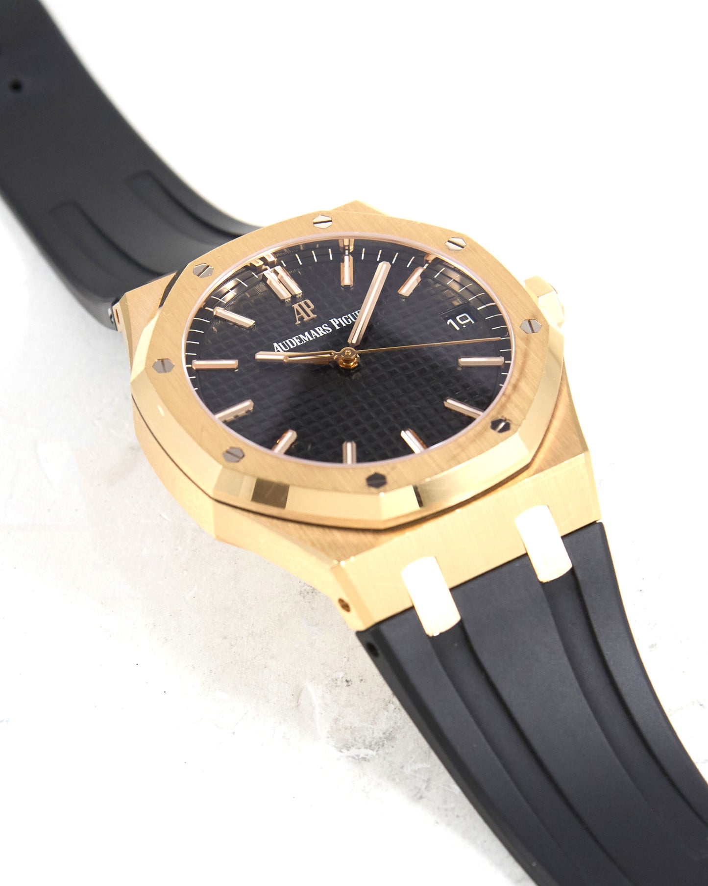 Audemars Piguet Royal Oak 15500OR in Rose Gold Case and Rubber Strap with Box & Papers