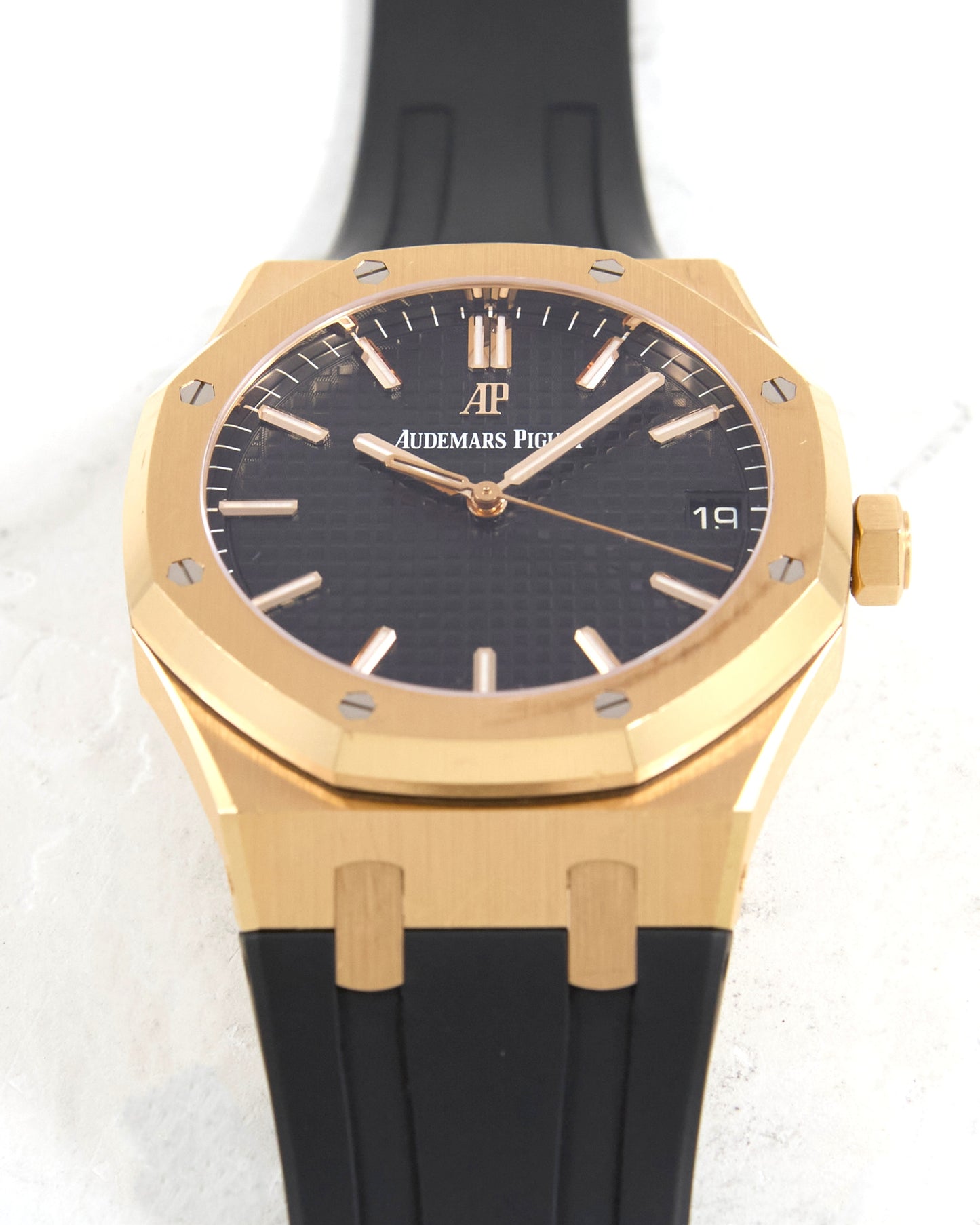 Audemars Piguet Royal Oak 15500OR in Rose Gold Case and Rubber Strap with Box & Papers