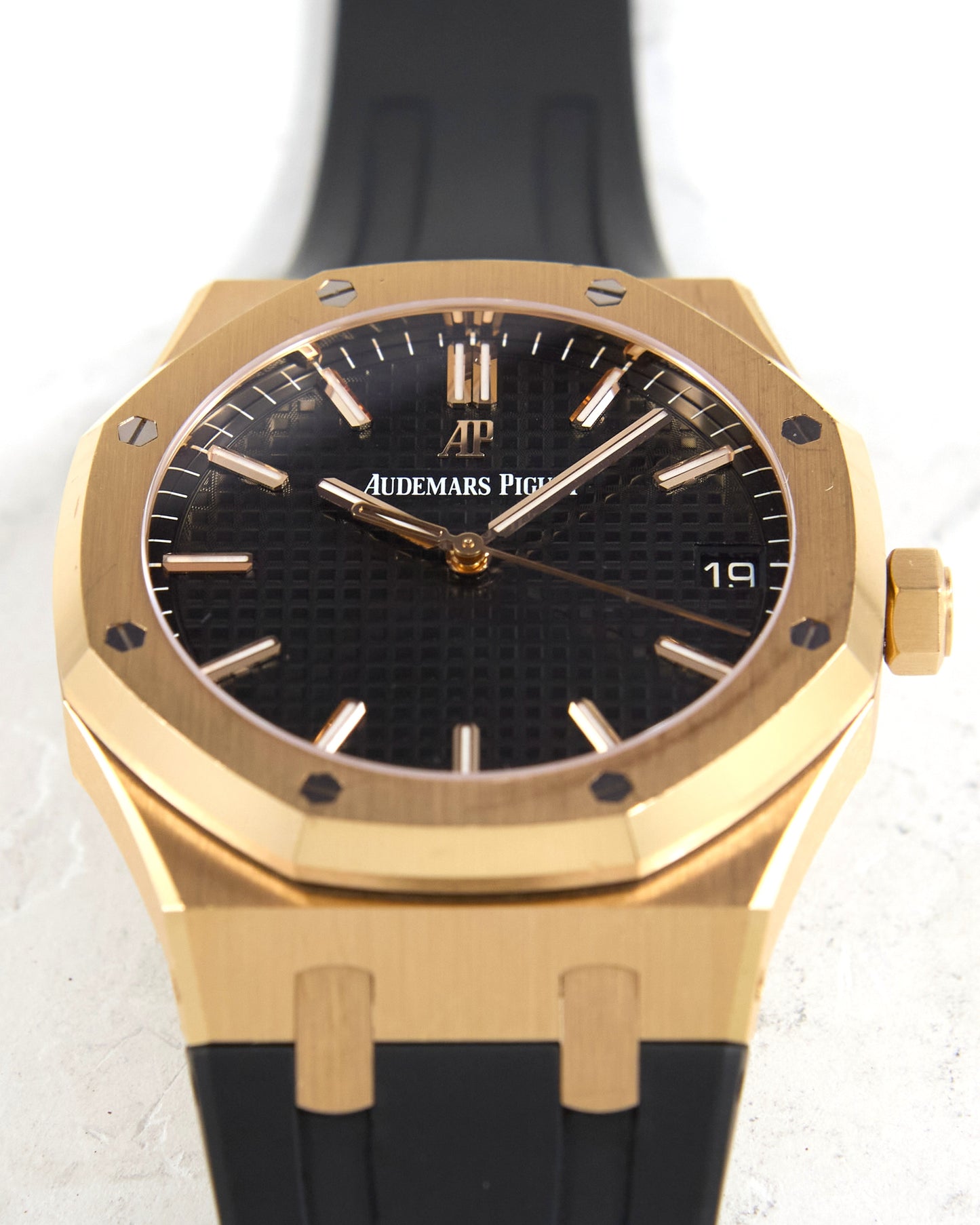 Audemars Piguet Royal Oak 15500OR in Rose Gold Case and Rubber Strap with Box & Papers