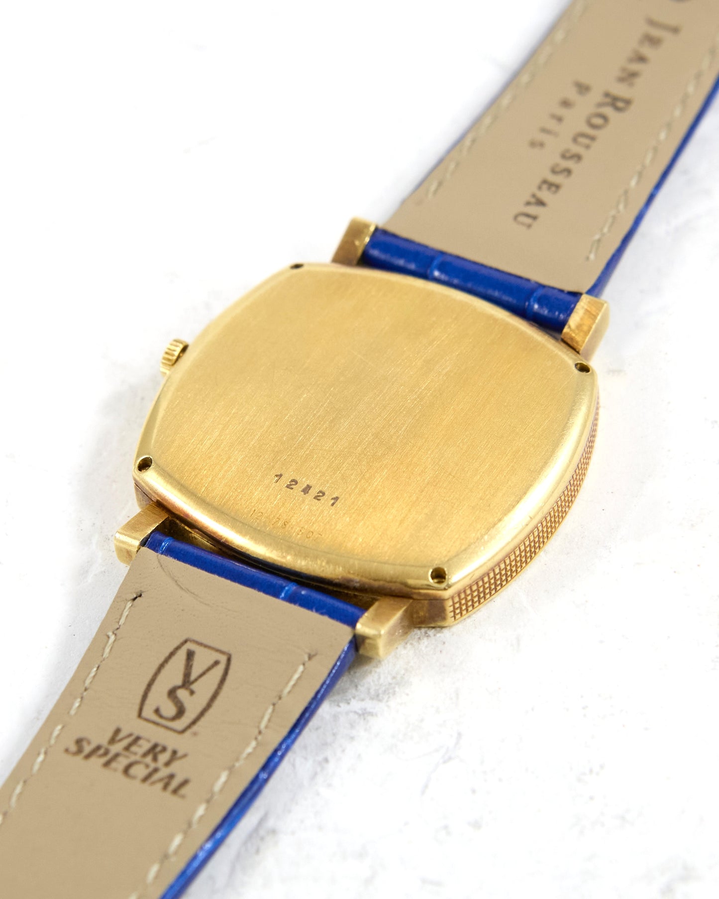 Piaget Automatic Lapis Lazuli Dial in 18K Yellow Gold Case on Very Special Blue Leather Strap with Service Papers