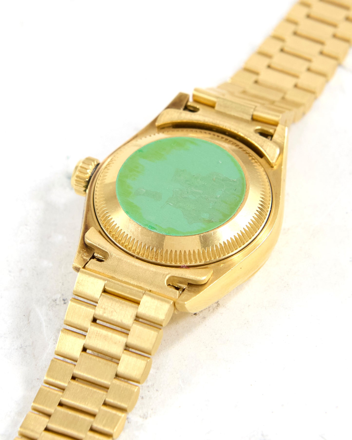 Rolex Ladies Datejust 69178 with Onyx Dial in Yellow Gold Case on President Bracelet