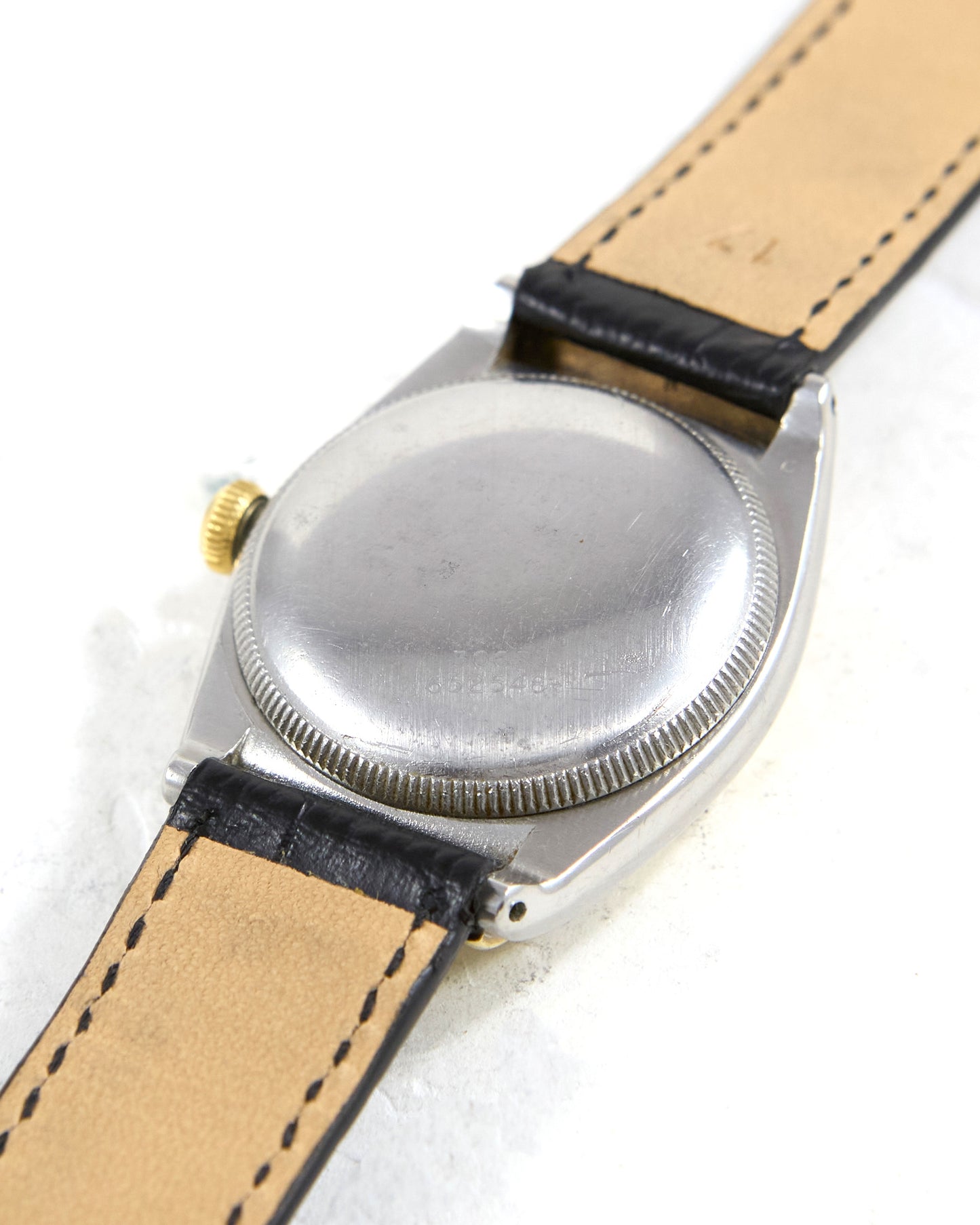 Rolex Hooded Bubbleback 3065 in Steel & Gold on Leather Strap and Buckle