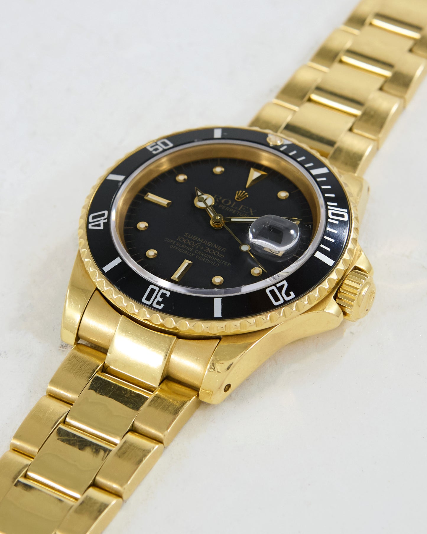 Rolex Submariner Black Nipple Dial in Yellow Gold Case and Bracelet