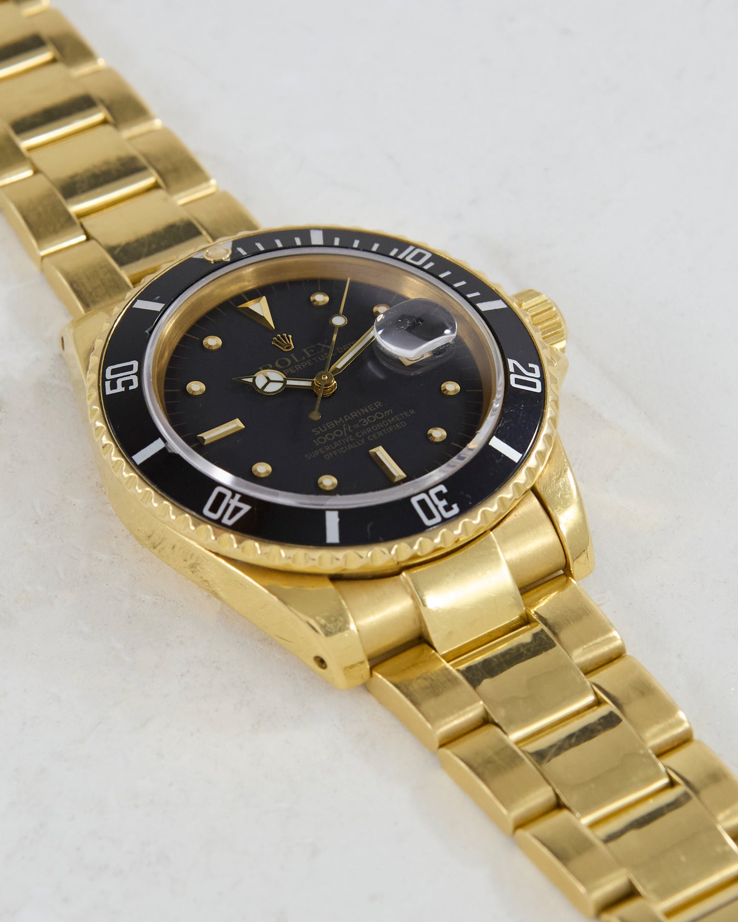 Rolex Submariner Black Nipple Dial in Yellow Gold Case and Bracelet