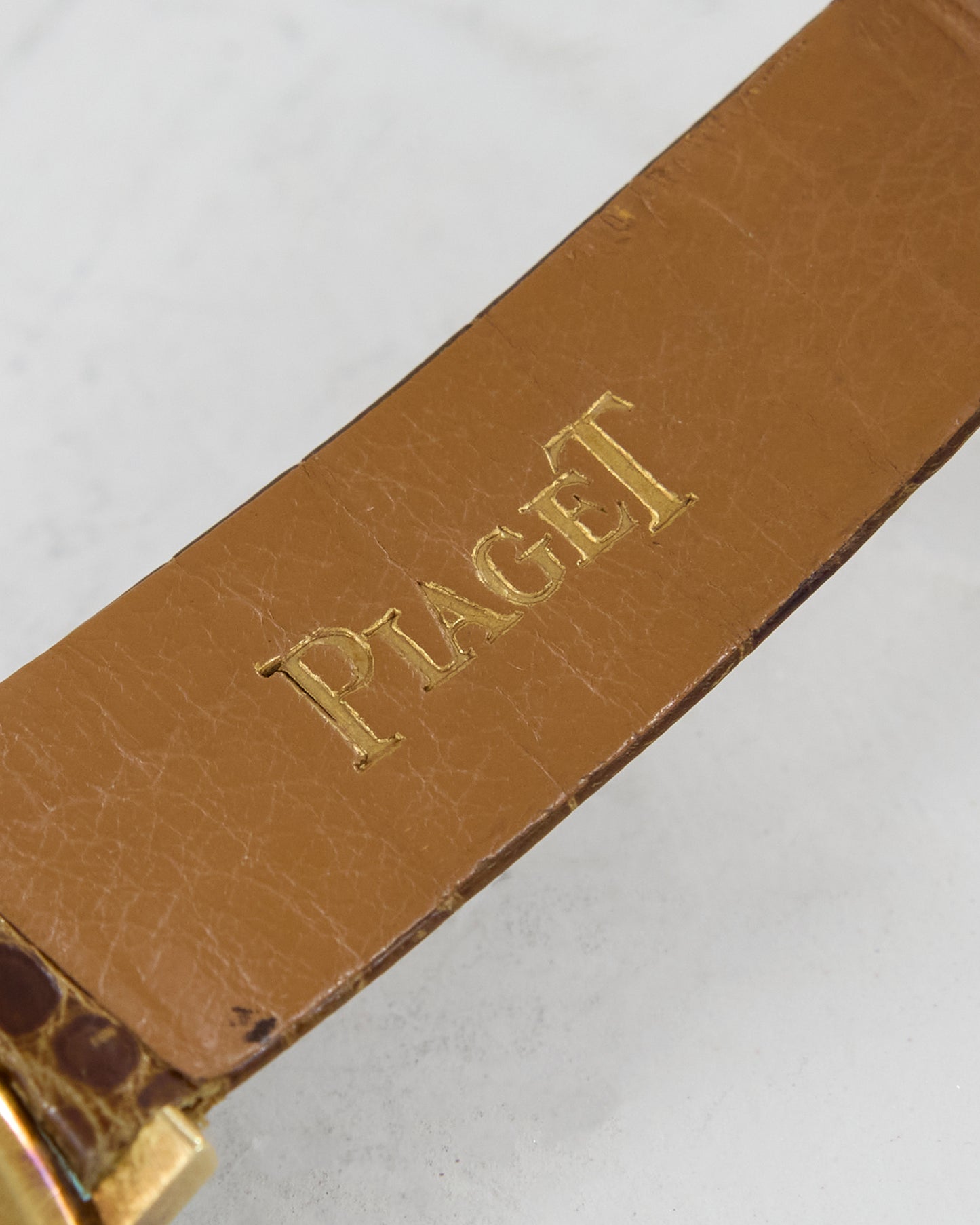 Piaget Automatic Lapis Lazuli Dial in 18K Yellow Gold Case on Leather Strap