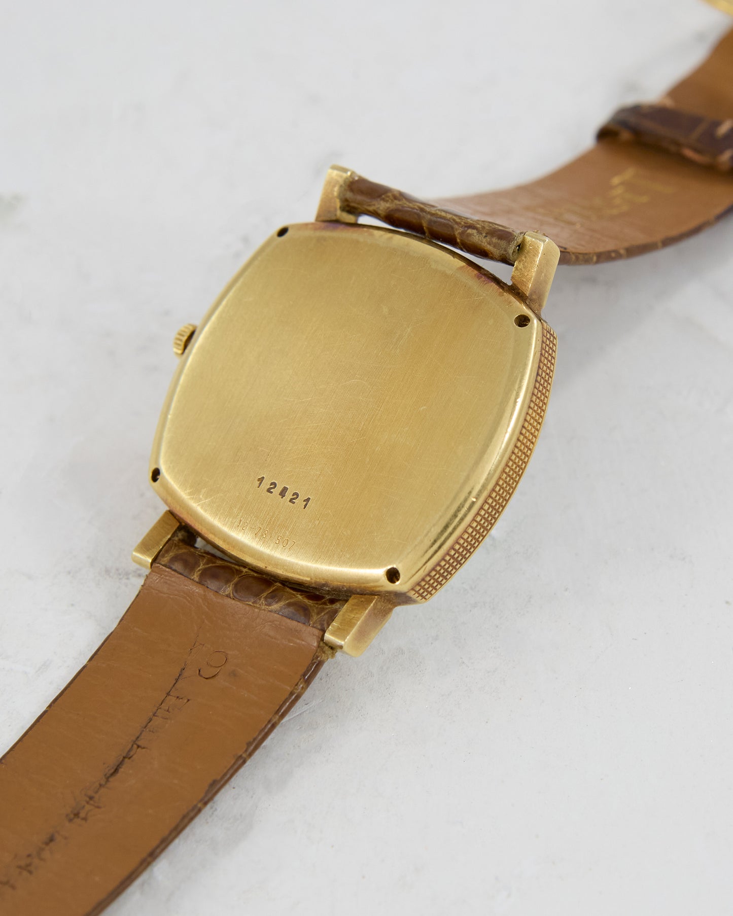 Piaget Automatic Lapis Lazuli Dial in 18K Yellow Gold Case on Leather Strap