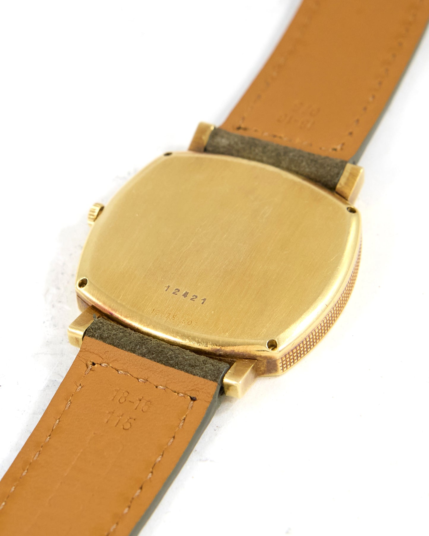 Piaget Automatic Lapis Lazuli Dial in 18K Yellow Gold Case on Leather Strap with Service Papers