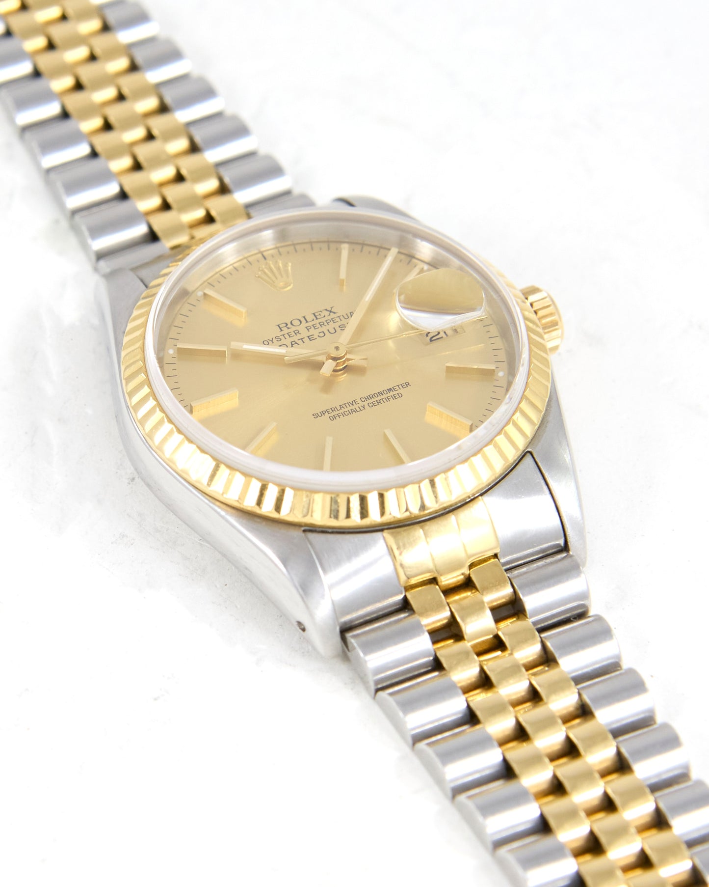 Rolex Datejust 16233 Champagne Dial with Papers