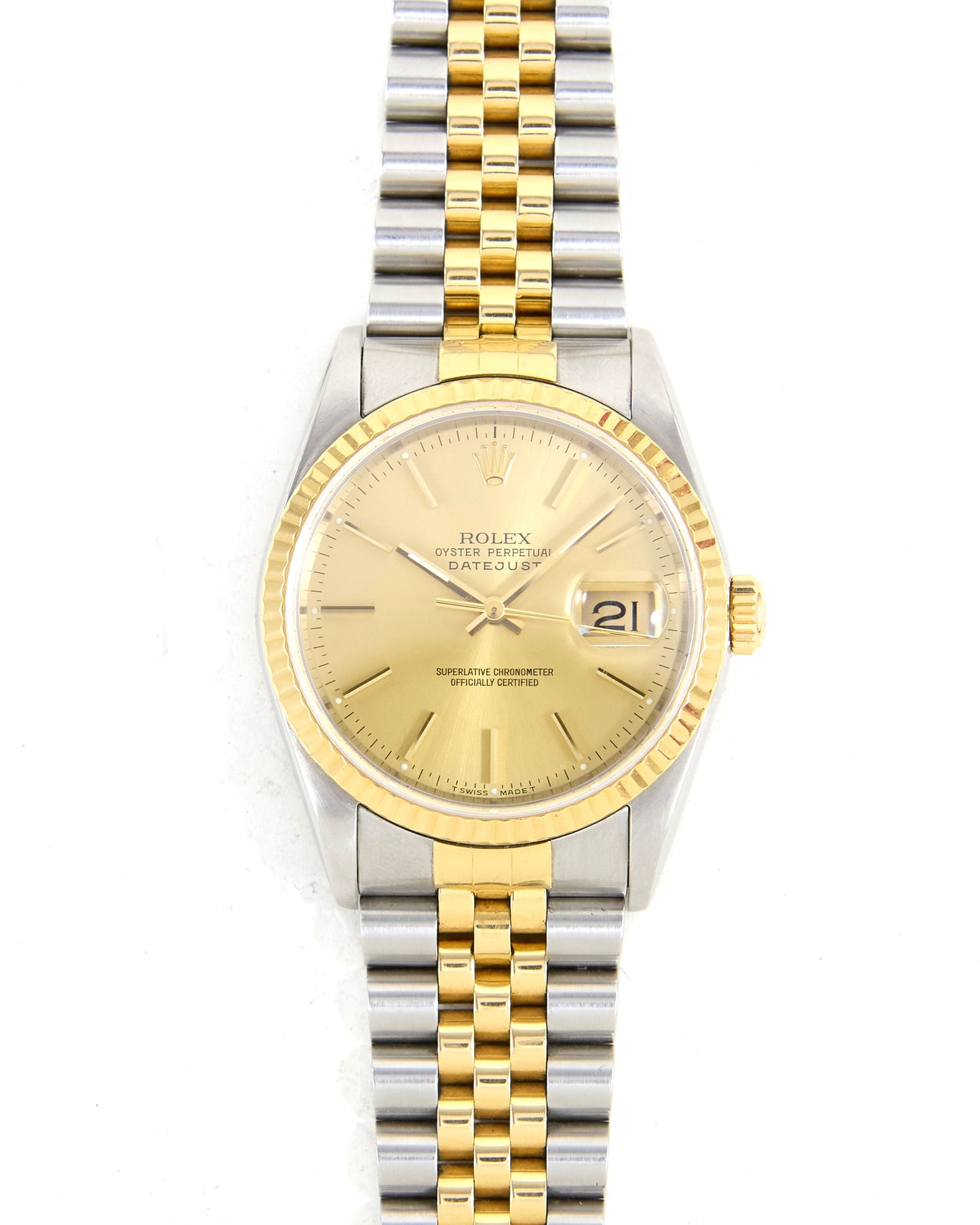 Rolex Datejust 16233 Champagne Dial with Papers