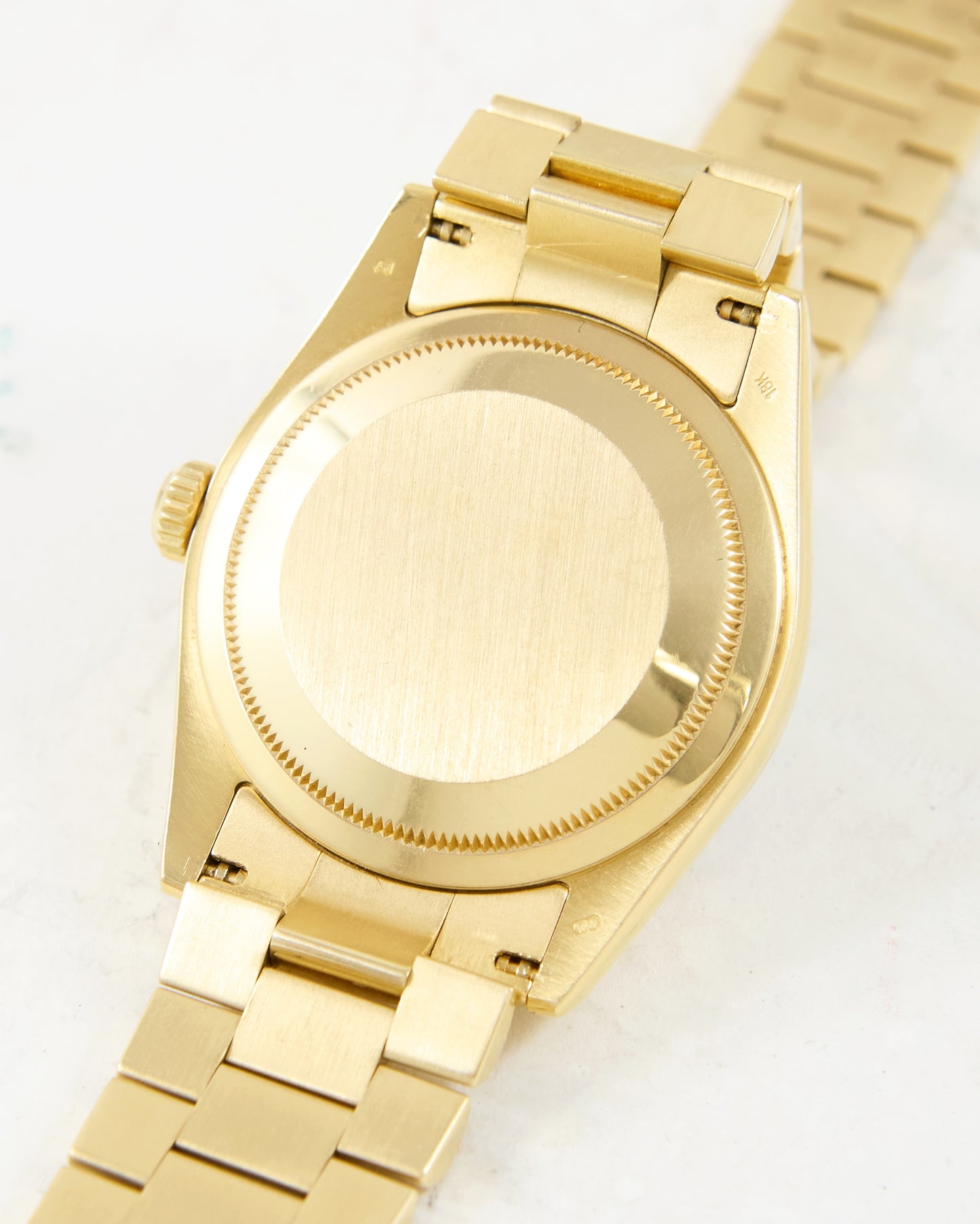 Rolex Day-Date 118238 Fluted Bezel Silver Dial in Yellow Gold Case and Bracelet