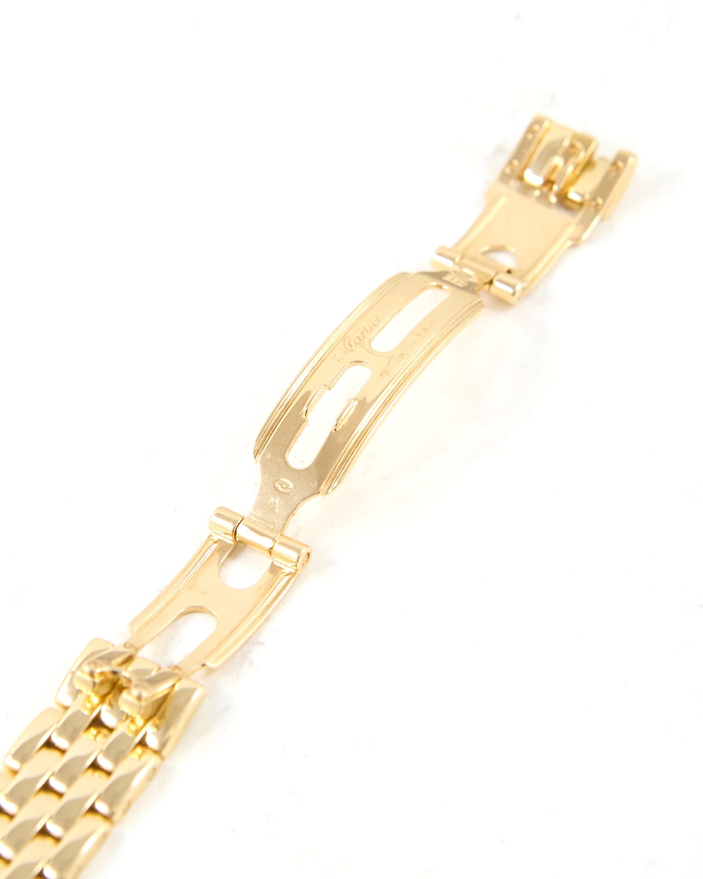 Cartier Panthere Small Size 1070 in White Roman Dial in Yellow Gold Case and Bracelet