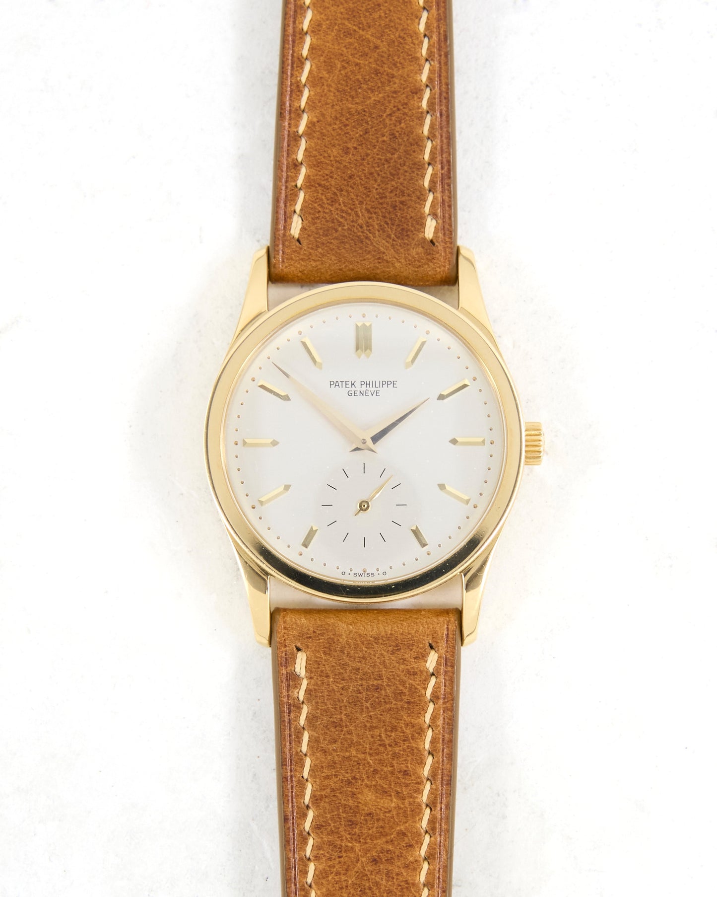 Patek Philippe Calatrava 3796J in Yellow Gold on Leather Strap and Buckle