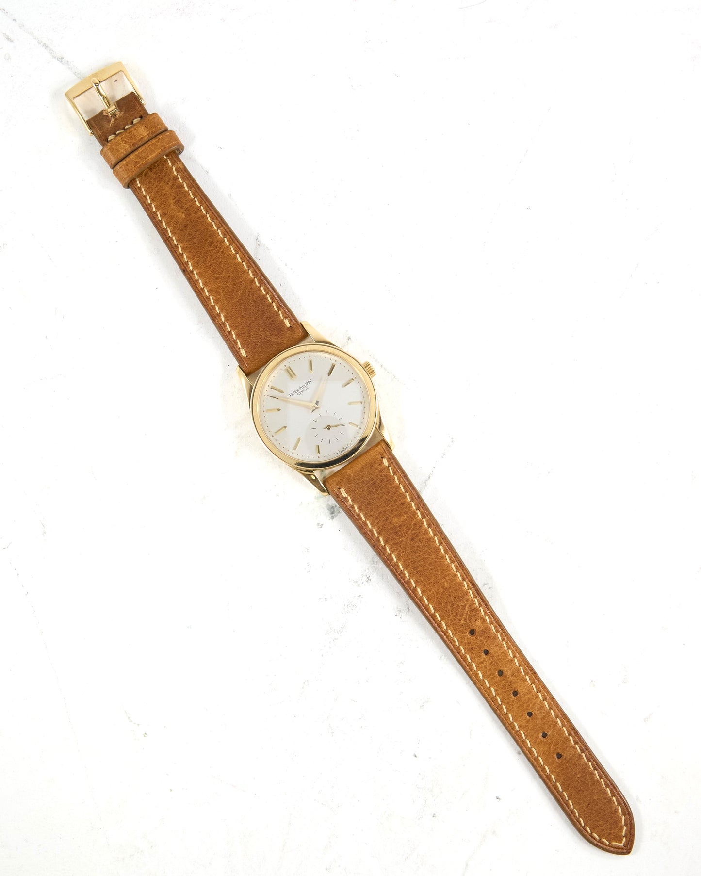 Patek Philippe Calatrava 3796J in Yellow Gold on Leather Strap and Buckle