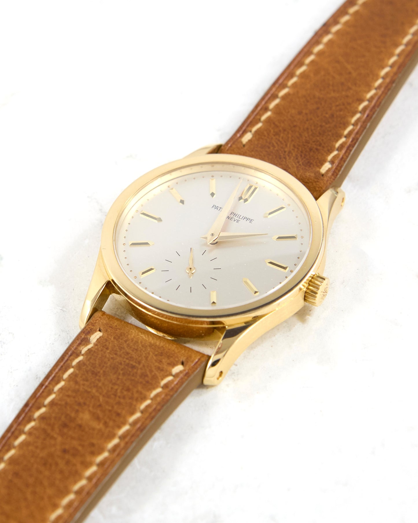 Patek Philippe Calatrava 3796J in Yellow Gold on Leather Strap and Buckle