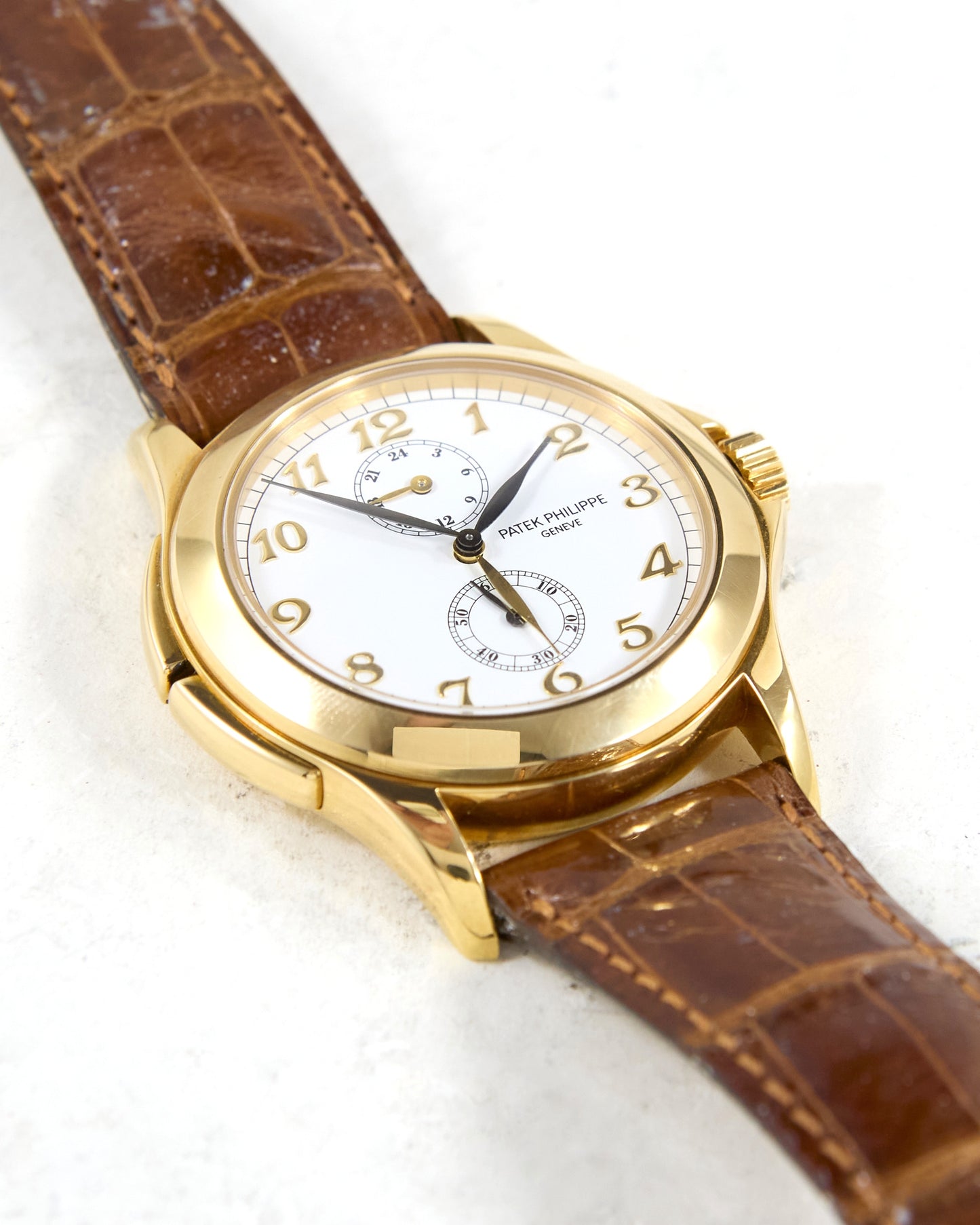 Patek Philippe Calatrava Travel Time 5134J in Yellow Gold with Leather Strap and Deployant Buckle with Box & Papers