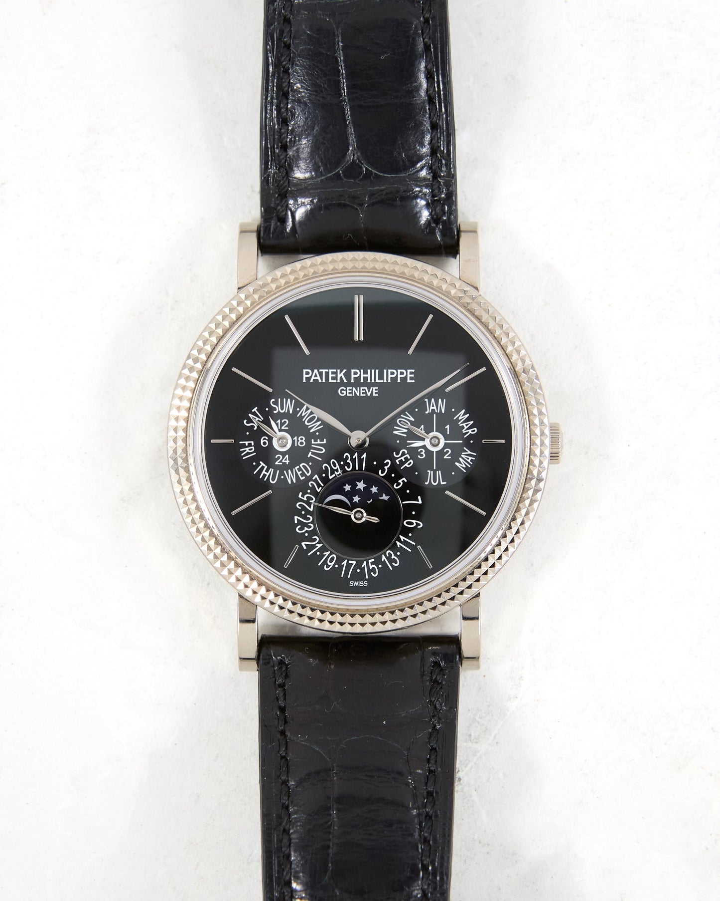 Patek Philippe Perpetual Calendar 5139G Black Dial in White Gold with Box & Papers