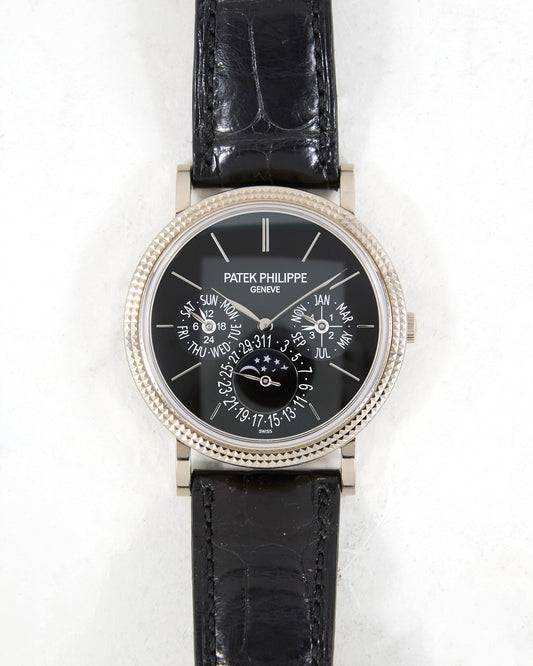 Patek Philippe Perpetual Calendar 5139G Black Dial in White Gold with Box & Papers